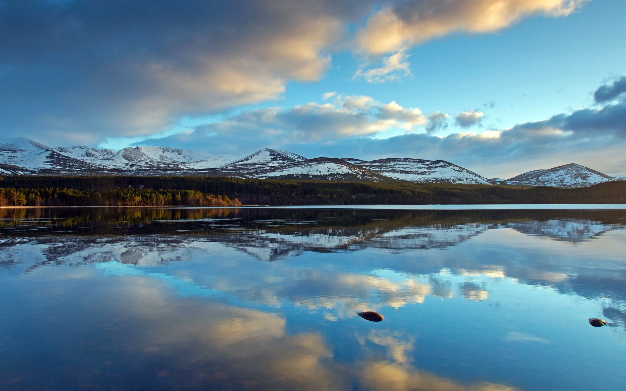 2560x1600 Loch Morlich Cairngorms National Park Scotland Bing 4K