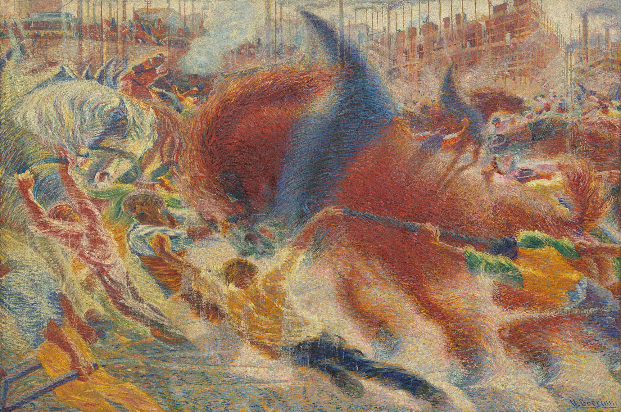 2000x1327 Umberto Boccioni. The City Rises. 1910