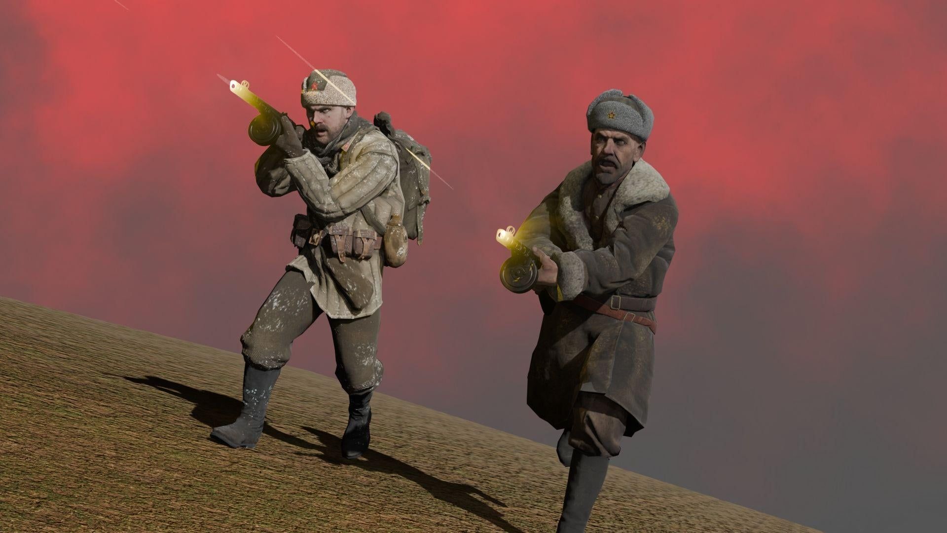 1920x1080 WAW Viktor Reznov and Dimitri Petrenko Charging into Battle