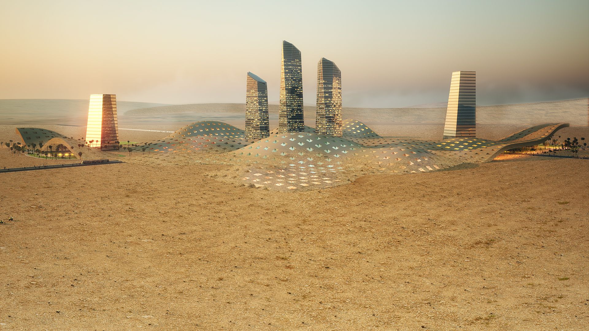 1920x1080 Negev Desert City