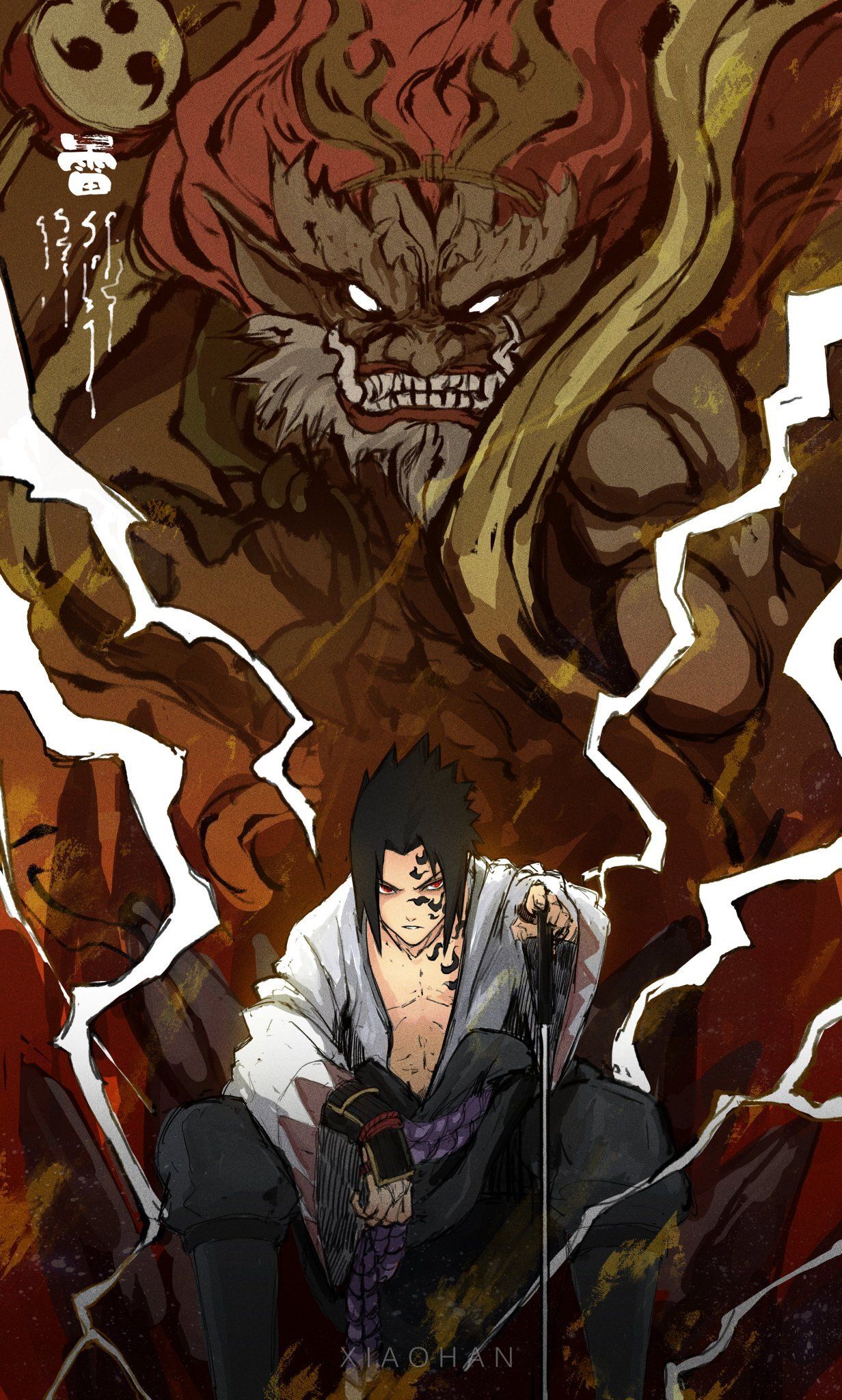 1232x2048 Ems Sasuke Vs 3rd and 4th Raikage