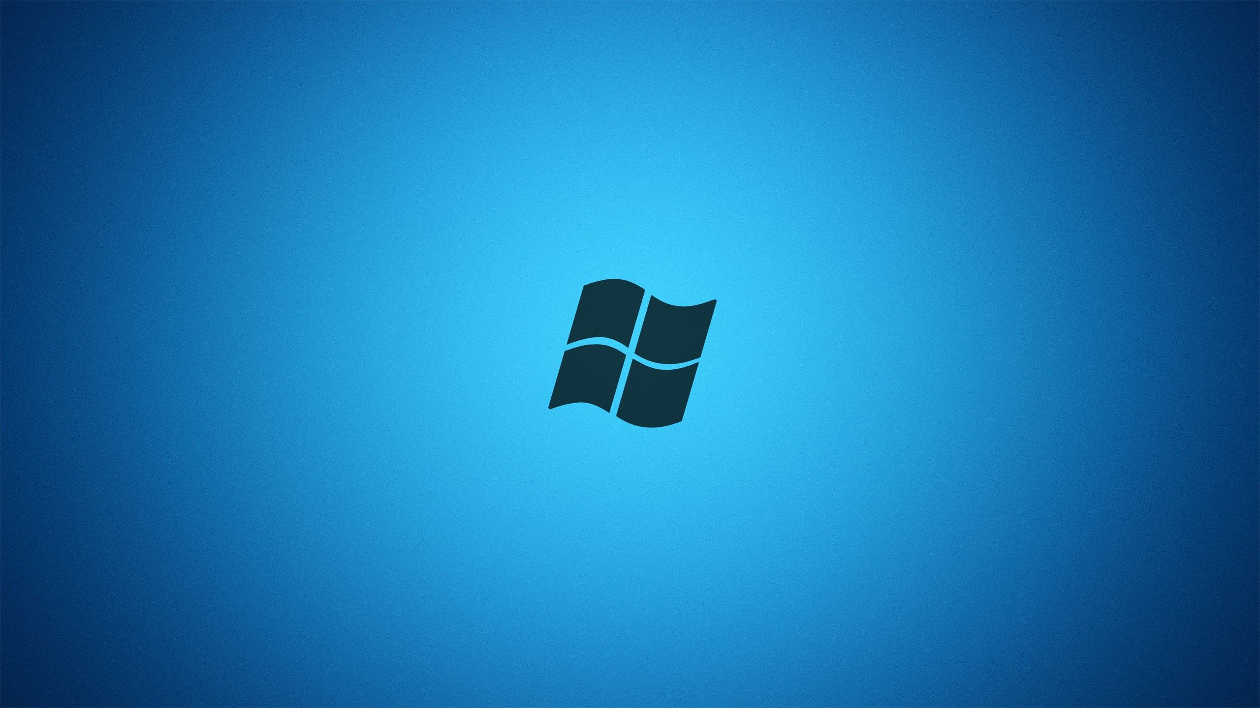 2560x1440 Blue Plain Microsoft Windows Wallpaper