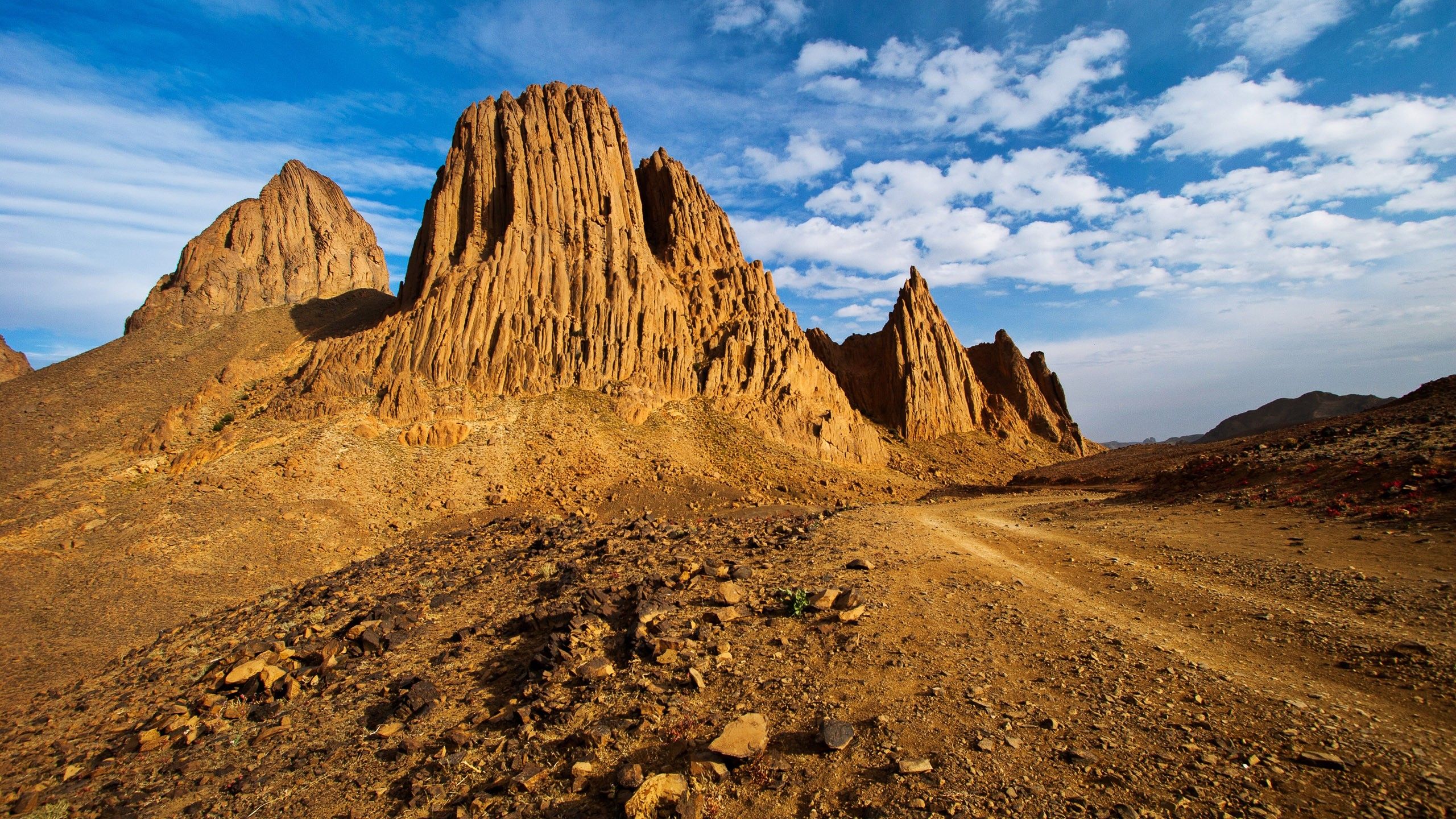 2560x1440 Africa Algeria Desert Hoggar Mountains Landscape Mountain Rock Sahara Stone Tassili N'Ajjer HD African Wallpaper