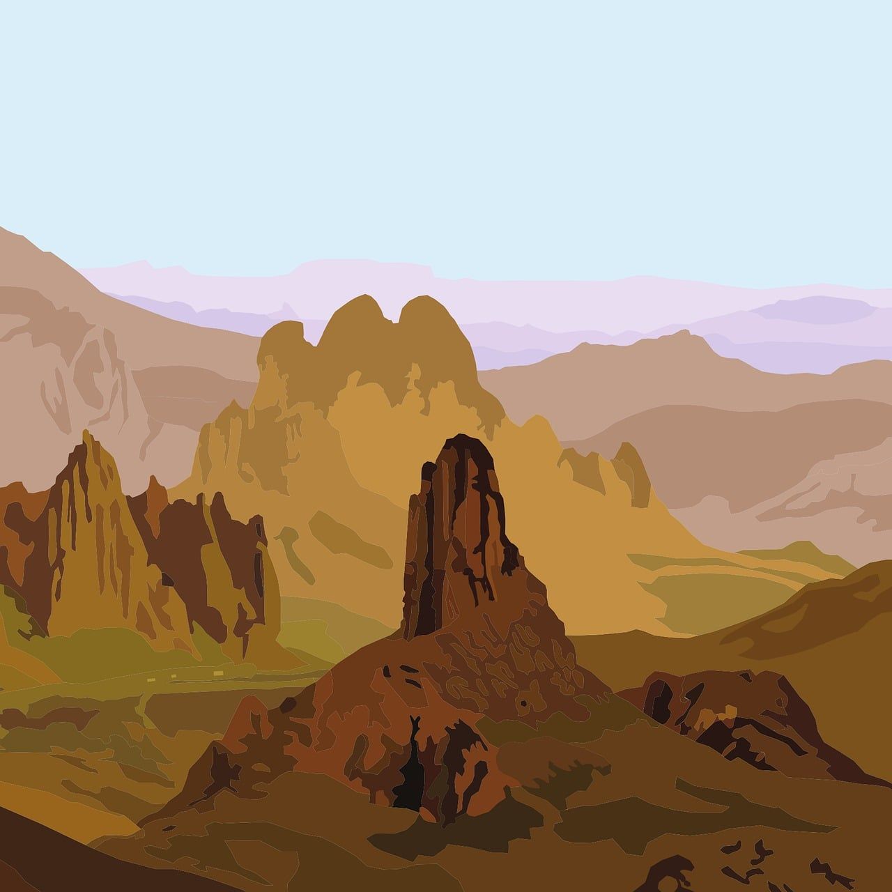 1280x1280 Download Hoggar Nature Tassili. Royalty Free Vector Graphic