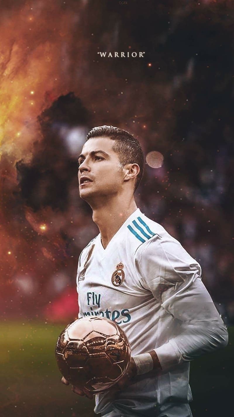800x1422 Ronaldo With Ballon Dor, ronaldo, ballon dor, footballer, sports, HD phone wallpaper