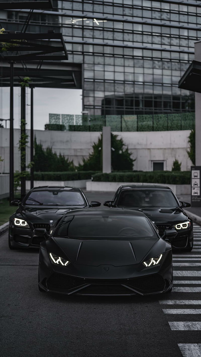 800x1422 Mafia Cars, lamborghini, bmw, black, car, supercar sports, america, new, gt, HD phone wallpaper