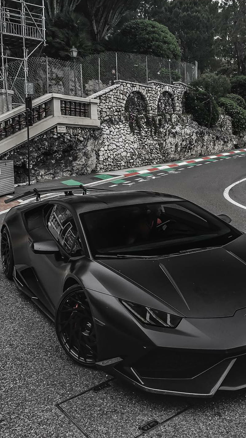 800x1422 Dark Knight, lamborghini, huracan, black, car, hypercar, supercar sports, america, HD phone wallpaper