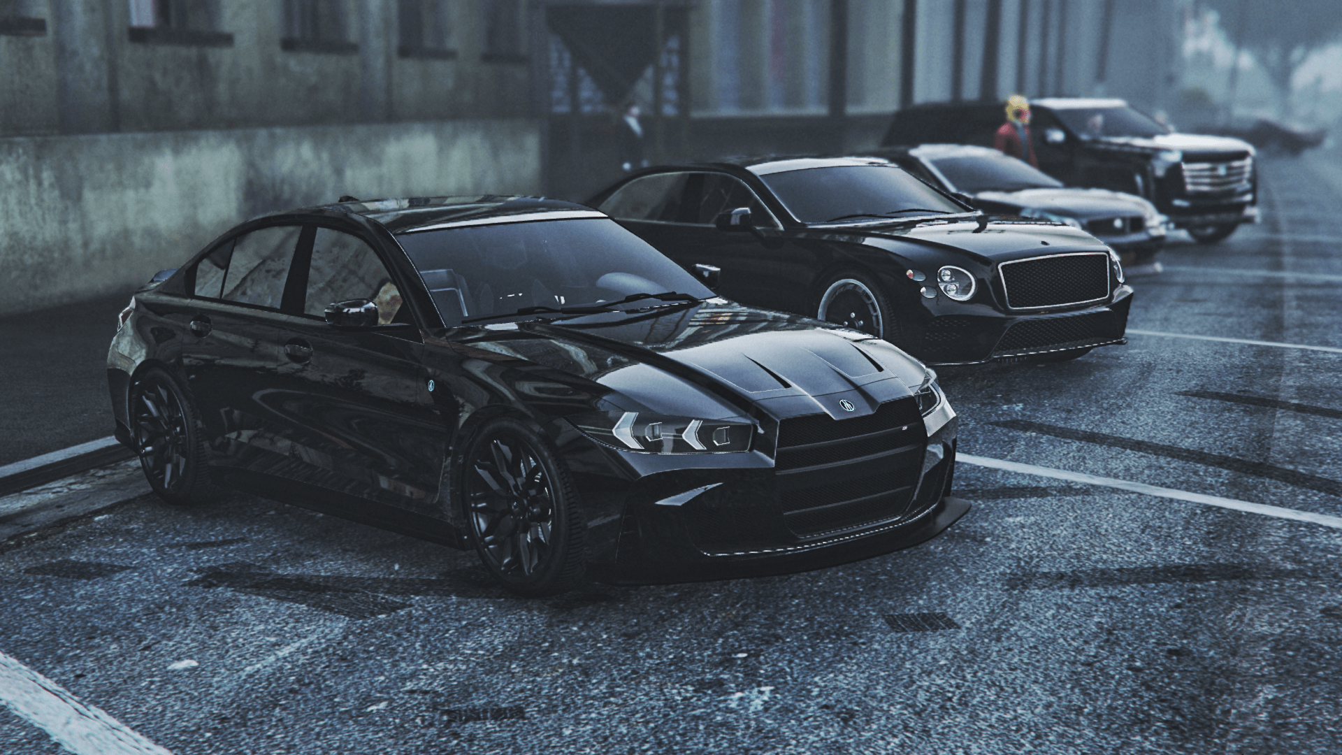 1920x1080 Mafia Car Meet in GTA on PC