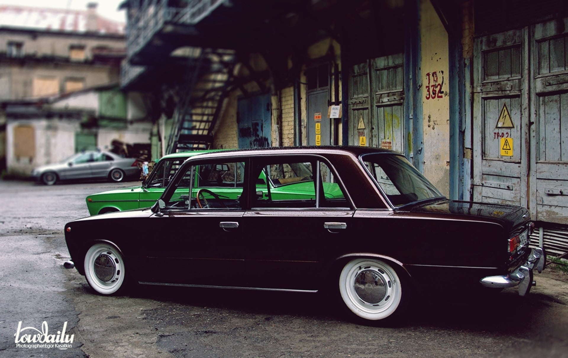 1920x1210 Vintage black sedan, car, old car, LADA, VAZ HD wallpaper