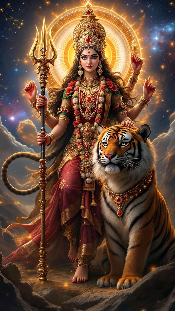736x1308 Mata Durga Wallpaper { Full HD }