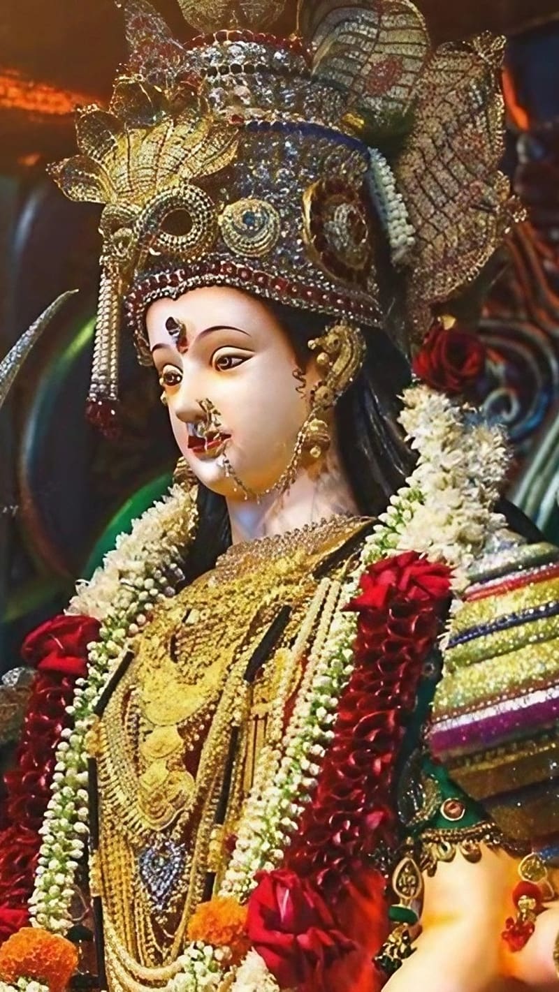 800x1421 Durga Ji Ki, Sun Background, goddess, durga maa, HD phone wallpaper