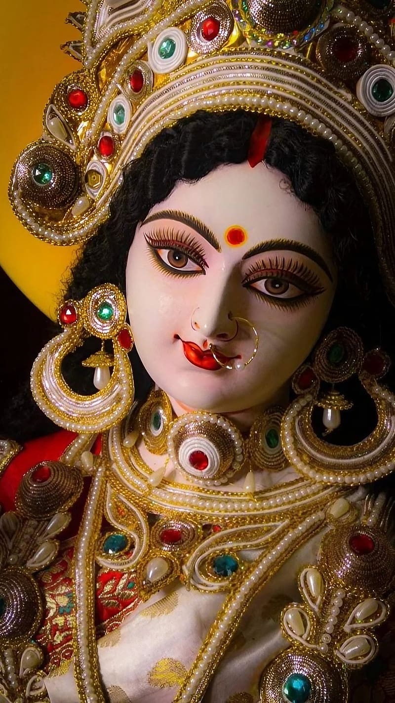 800x1423 HD durga maa sculpture wallpaper