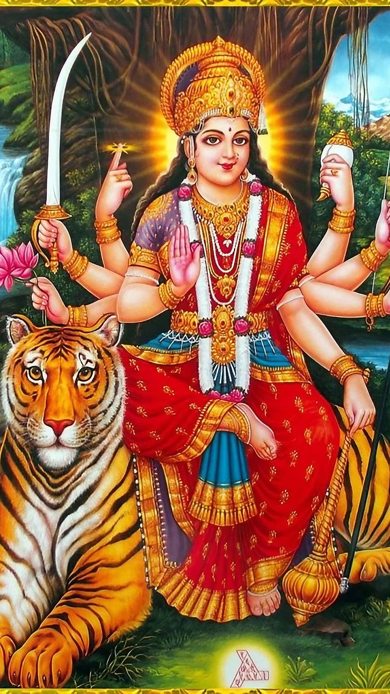 800x1422 1242x2208px, 1080P free download. Durga Ji Ke, Animation, hindu goddess, maa durga animation, devi maa, devotional, HD phone wallpaper