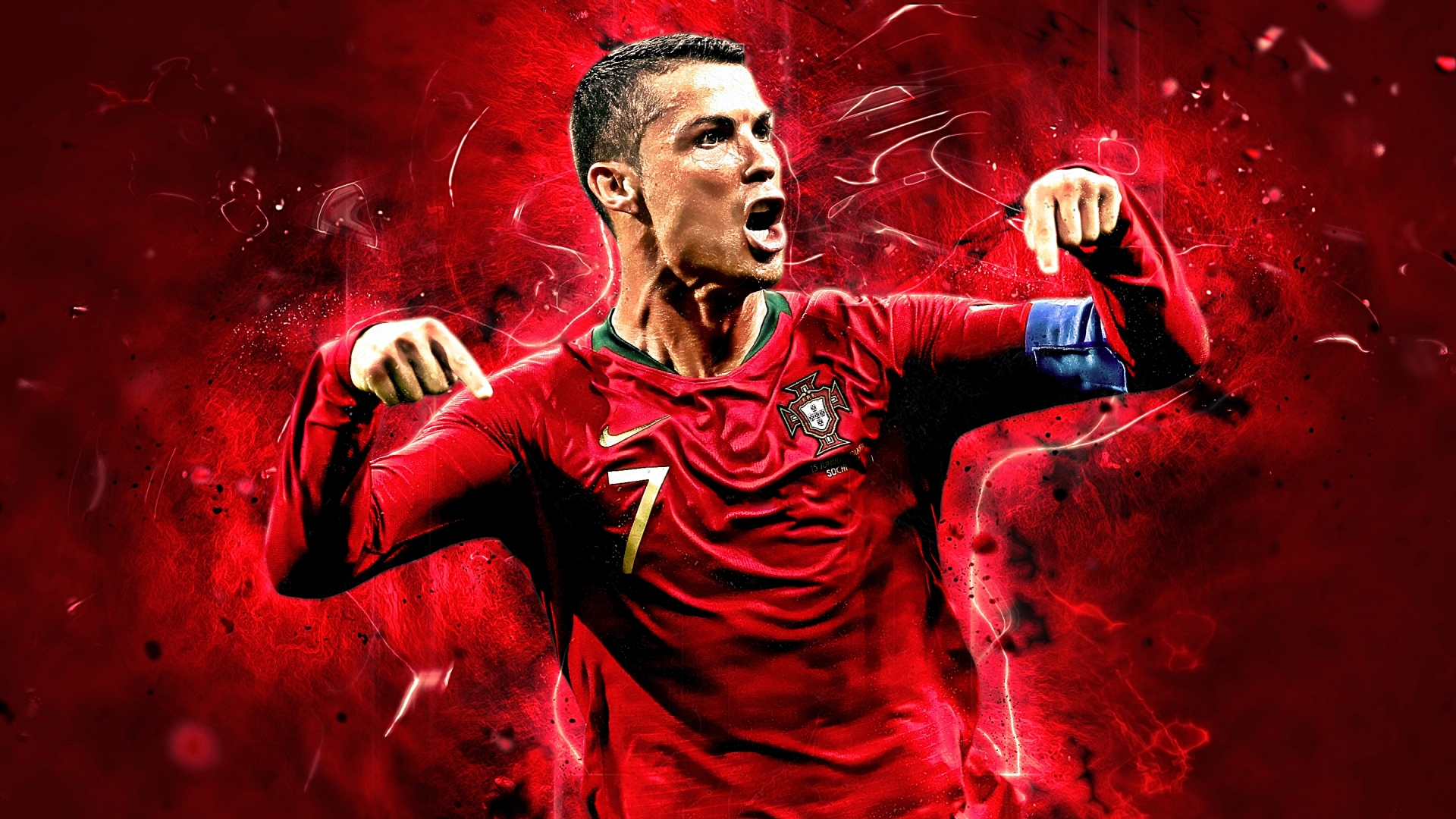 1920x1080 Cristiano Ronaldo Portugal national team Wallpaper 2K for Desktop