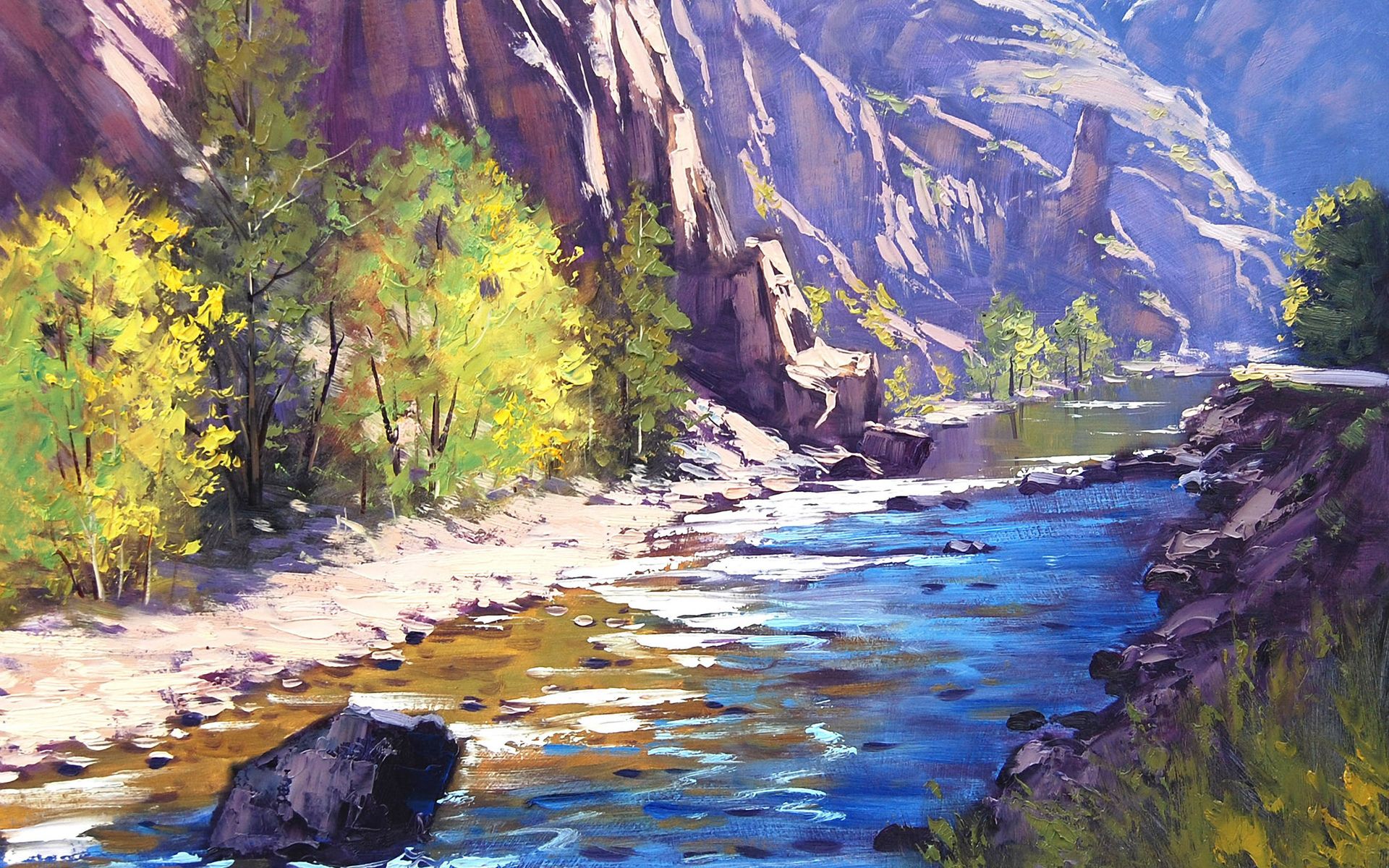 1920x1200 River's Edge Landscape HD Wallpaperx1200