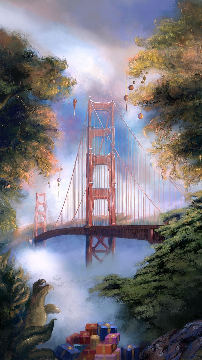 800x1422 HD river draw wallpaper