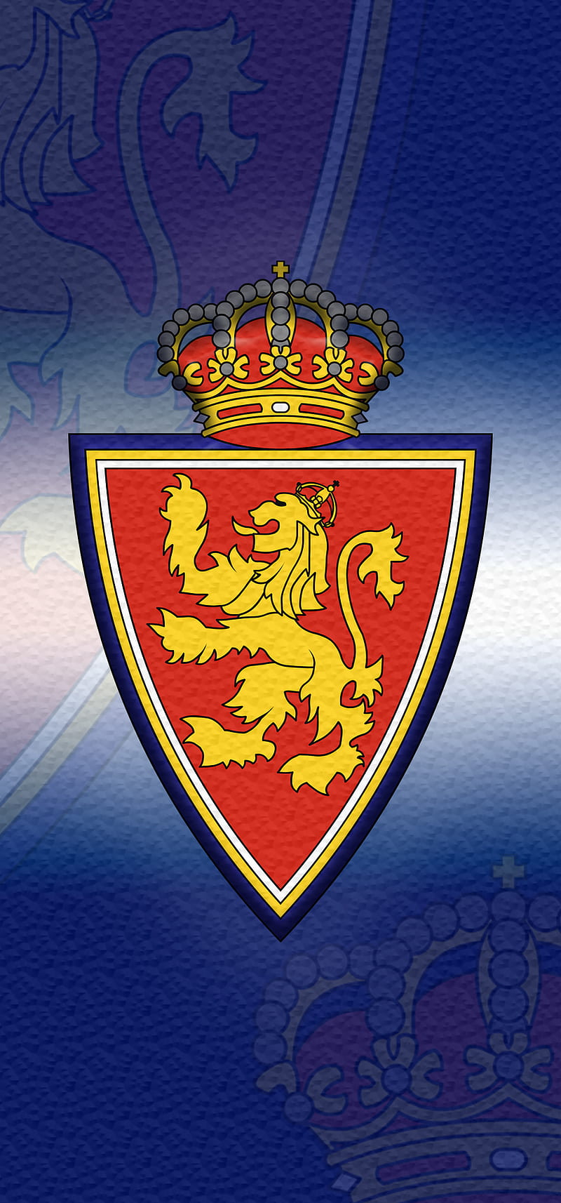 800x1714 REAL ZARAGOZA, shield, football, real zaragoza, HD phone wallpaper