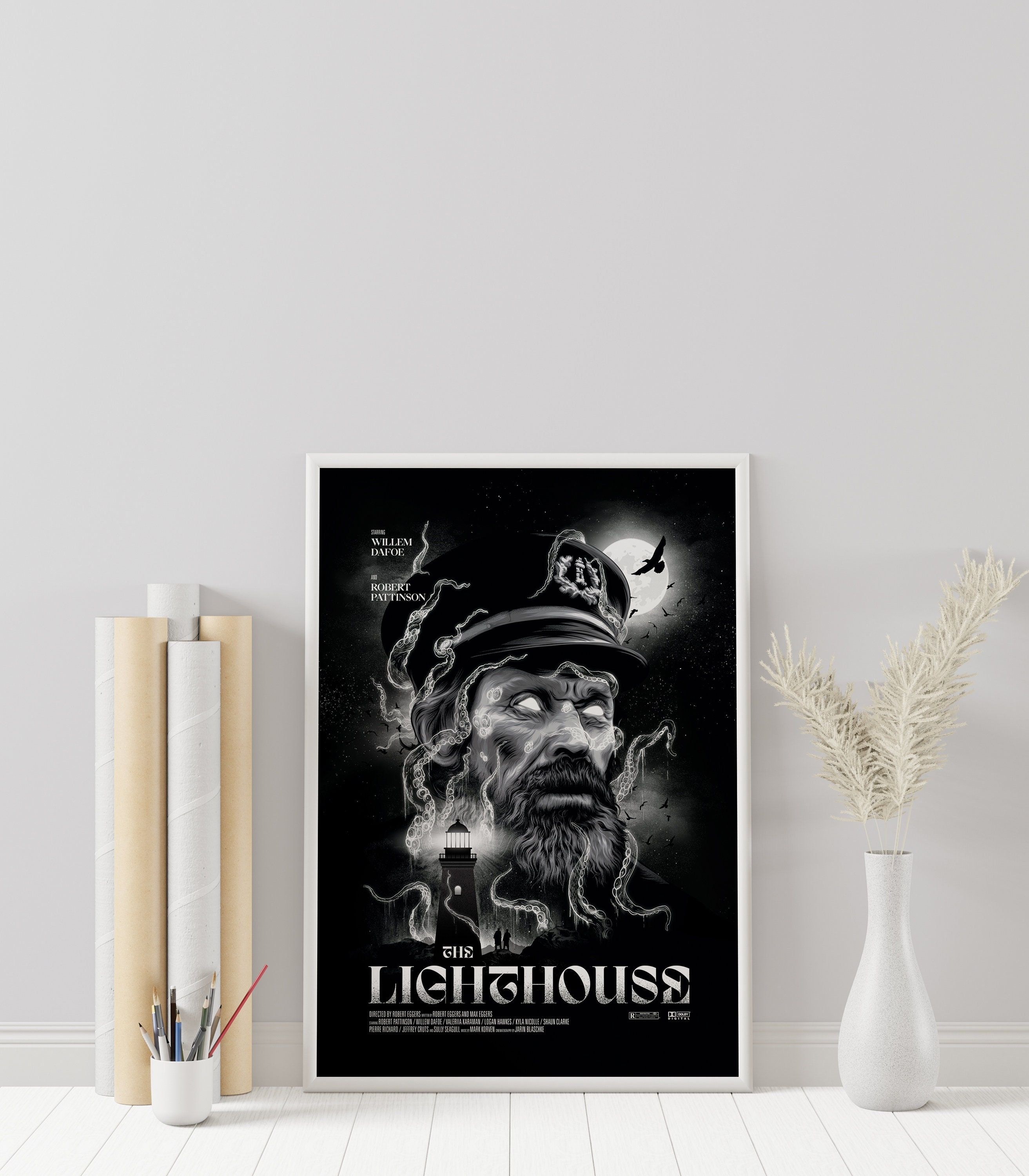 2625x3000 The Lighthouse Movie Poster: Robert Eggers Film, Retro Wall Art Print