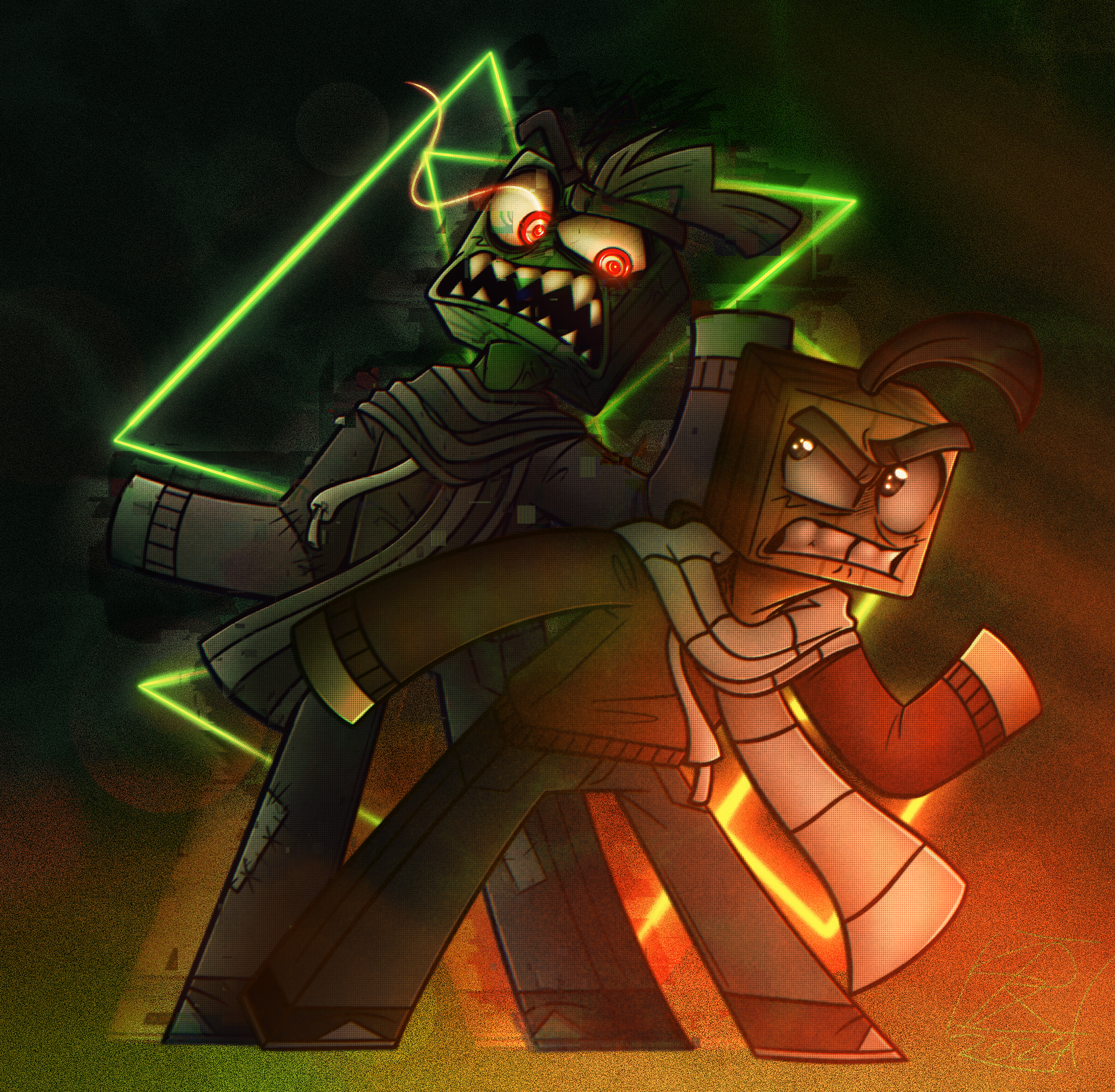2396x2348 Hola! Dibujé más fanart :D