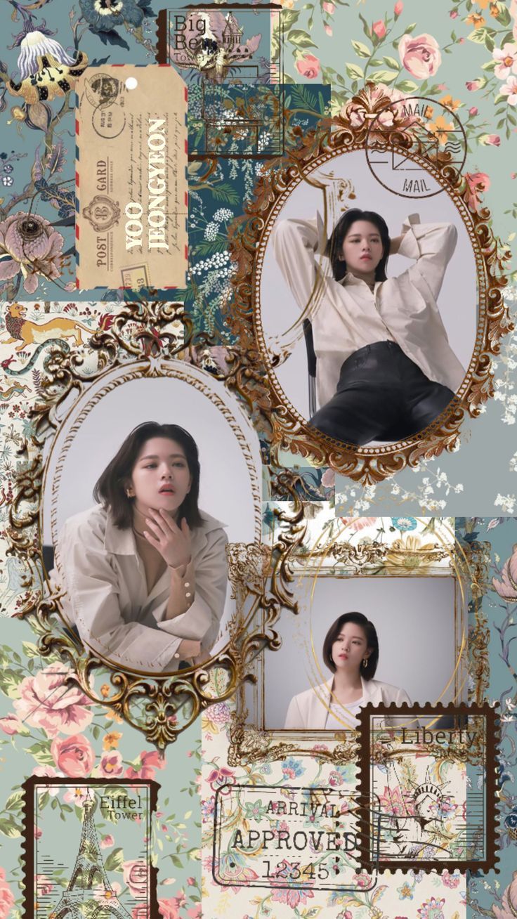 736x1308 jeongyeon #twice #kpop #music #vintage #stamps #travel #aesthetic #wallpaper