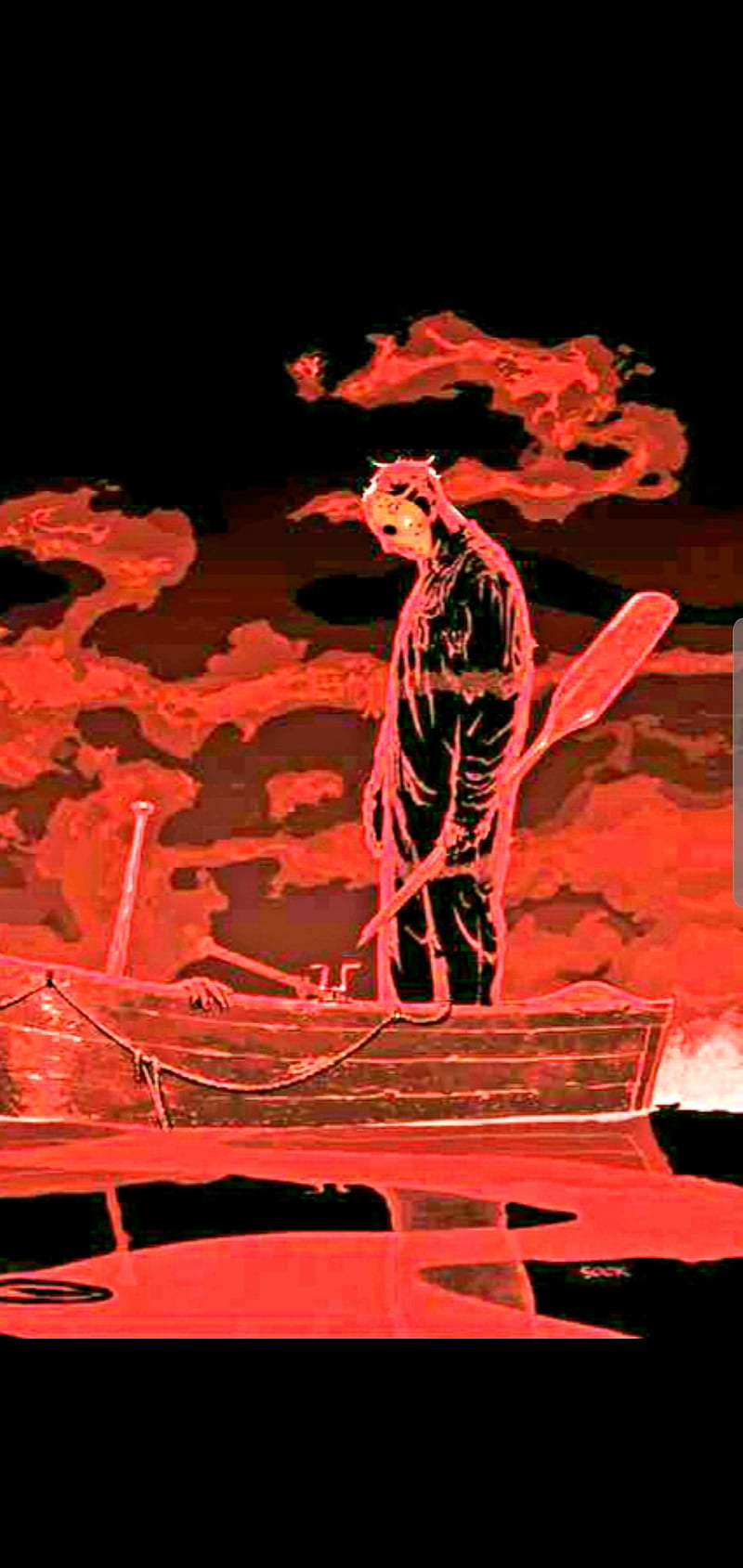 800x1689 Camp Crystal Lake, art, friday the 13th, hollow, horror, iscreaminc, jason, jason voorhees, HD phone wallpaper