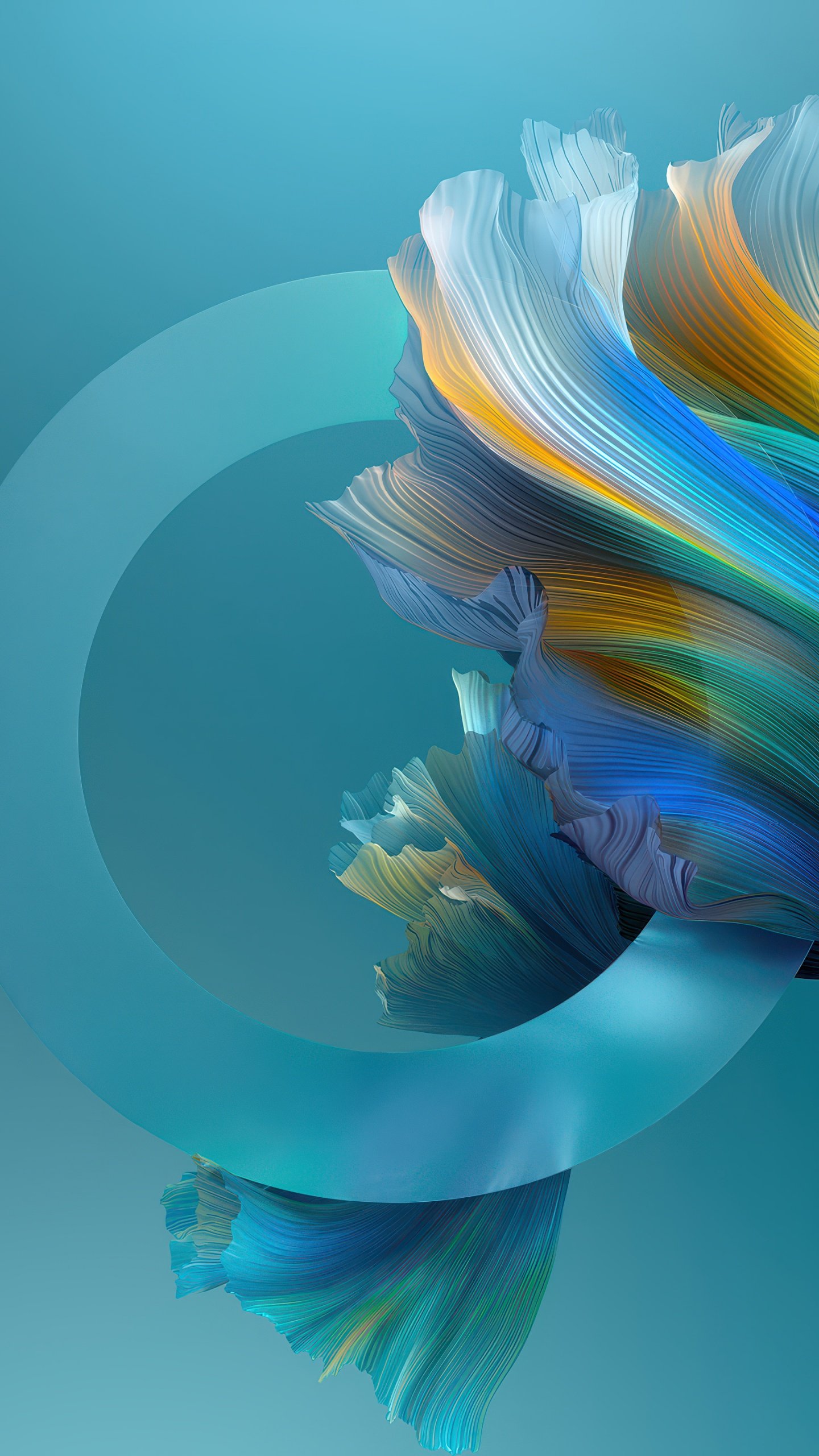 1440x2560 Cyan blue abstract Wallpaper 4K, Teal, Gradient background, 5K