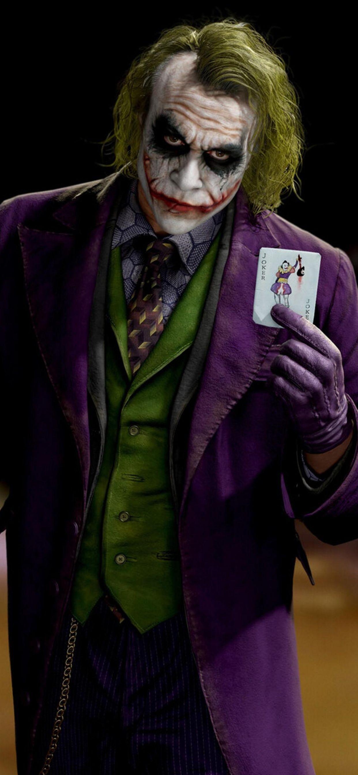 1242x2688 Joker (Heath Ledger) 3D Desktop HD Wallpaper