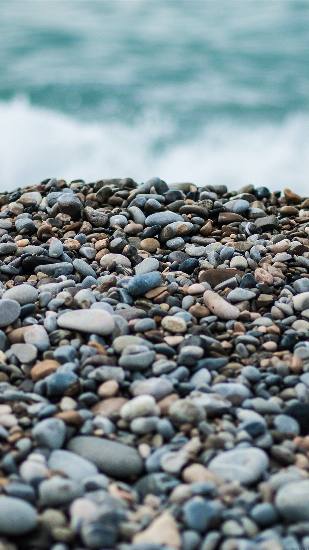 1242x2208 Beach Stones Sea Nature iPhone 6 Wallpaper