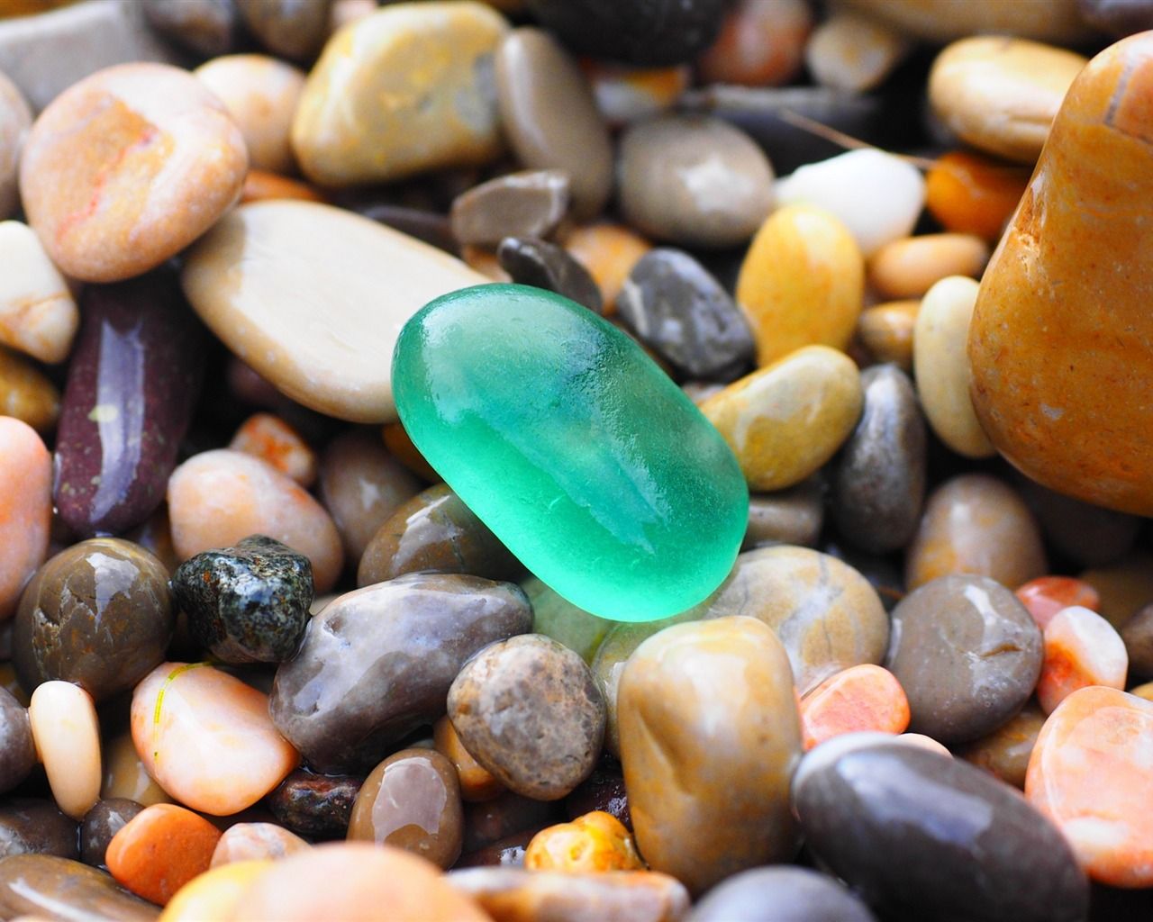 1280x1024 Green Sea Stones Plurality High Quality HD Wallpaper