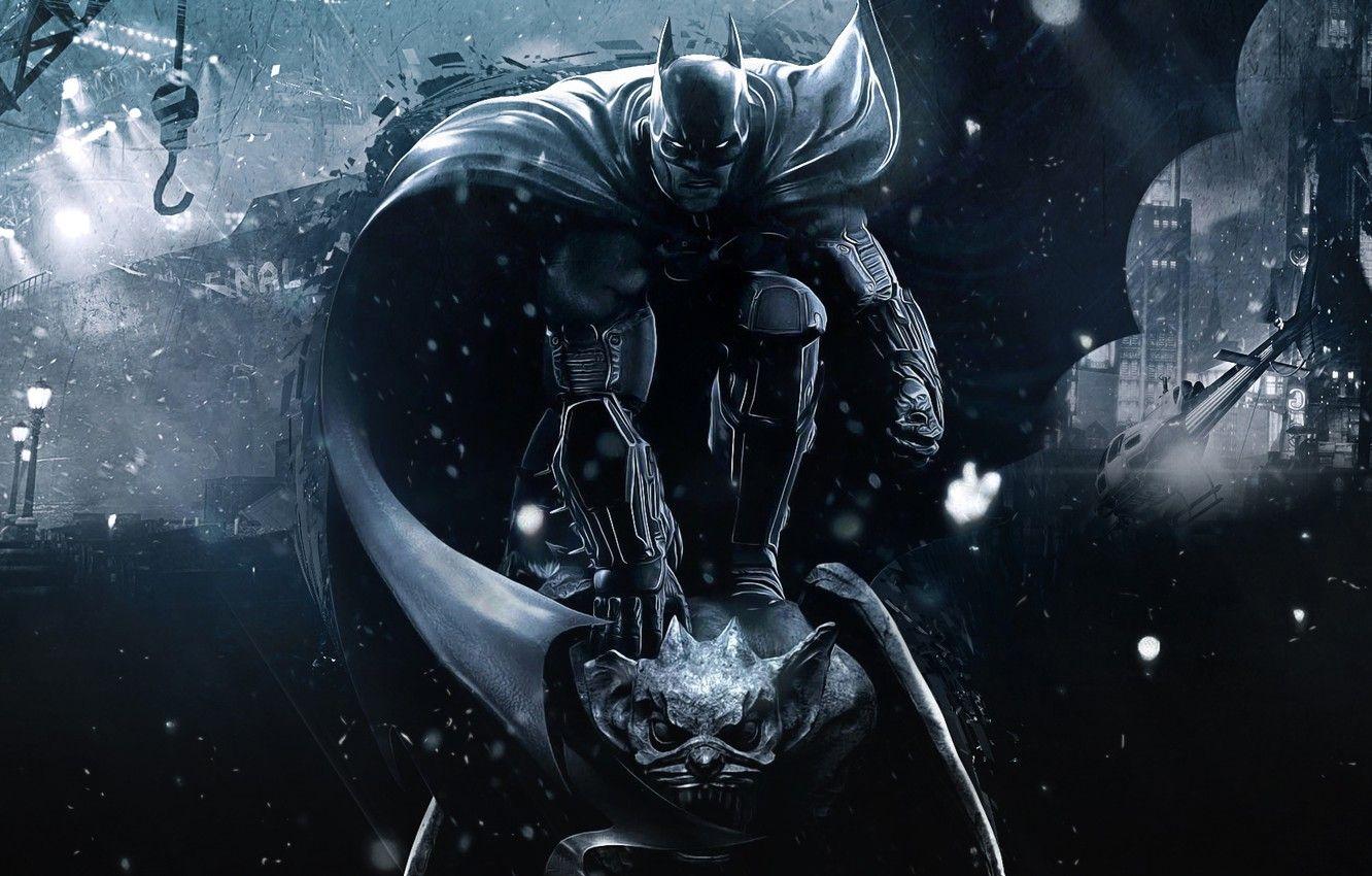 1332x850 Wallpaper City, Hero, Batman, Night, Background, DC Comics, Bruce