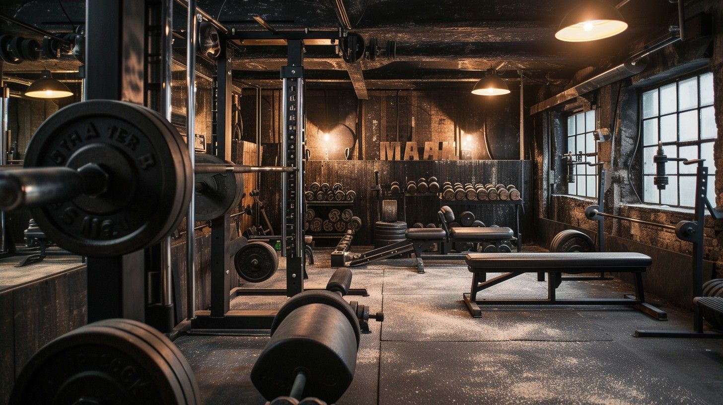 1456x816 Free Vintage Gym Interior Image, Fitness, Weights