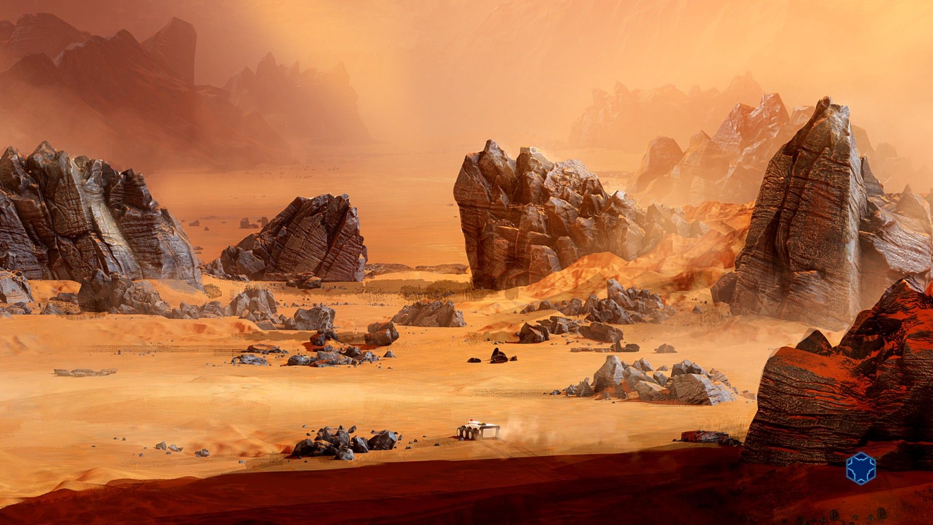 1920x1080 Loading Mars. Interface In Game