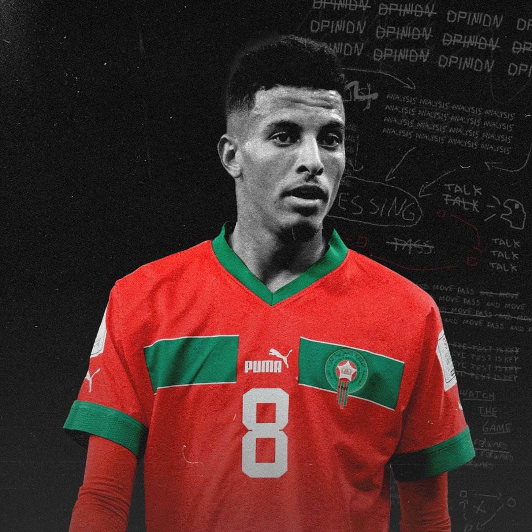 1080x1080 Azzedine Ounahi: Morocco's Breakout Sensation in Midfield. Breaking The Lines
