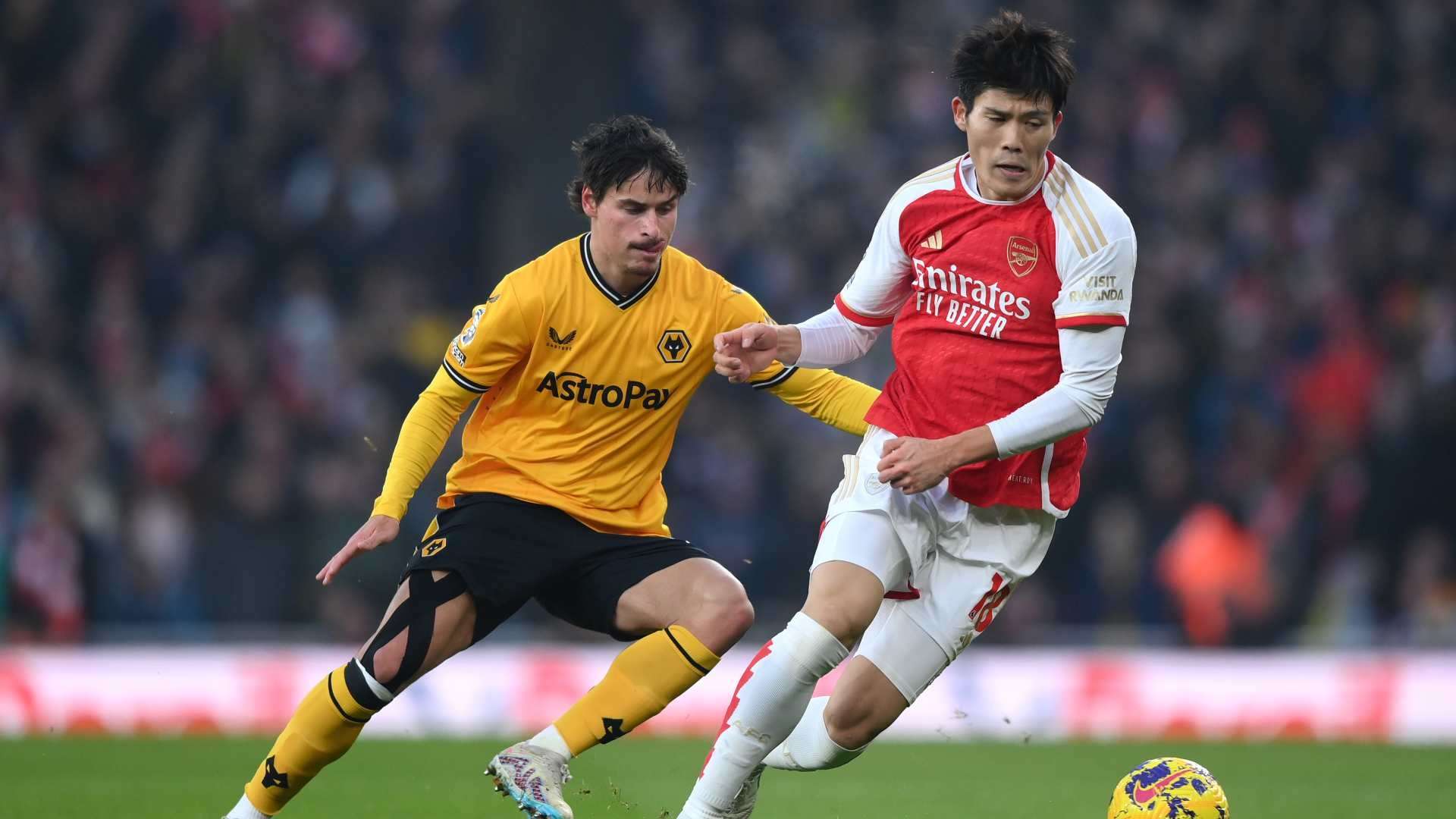 1920x1080 Arsenal boss Mikel Arteta issues Takehiro Tomiyasu update after Gunners defender is forced off in victory over Wolves. Goal.com English Qatar
