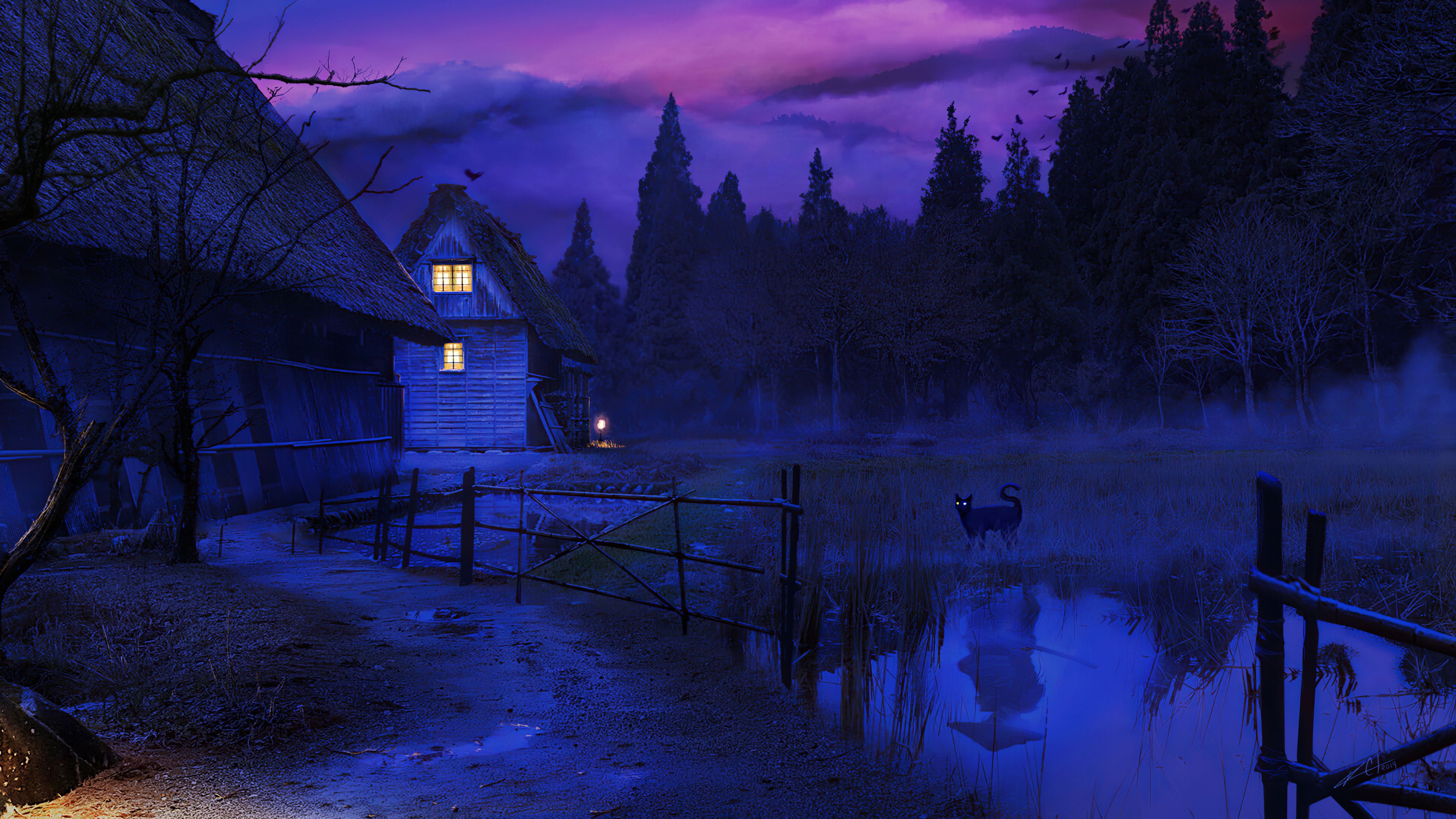 3840x2160 A Quite Winter Night 4k 1440P Resolution , HD 4k Wallpaper, Image, Background, Photos and Picture