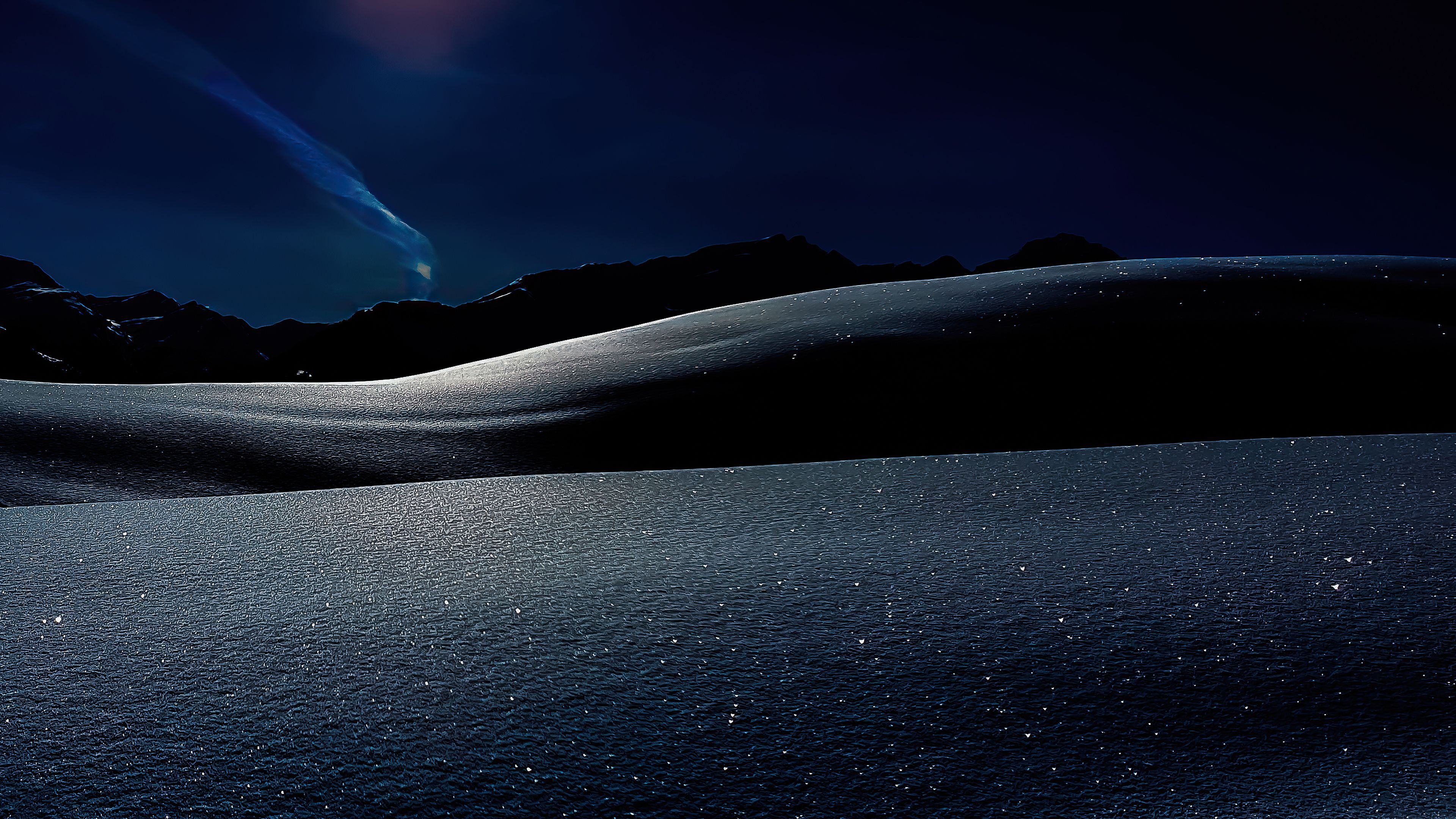 3840x2161 Winter View Night Snow Switzerland 4k Wallpaper, HD Nature Wallpaper, 4k Wallpaper, Image, Background, Photos and Picture