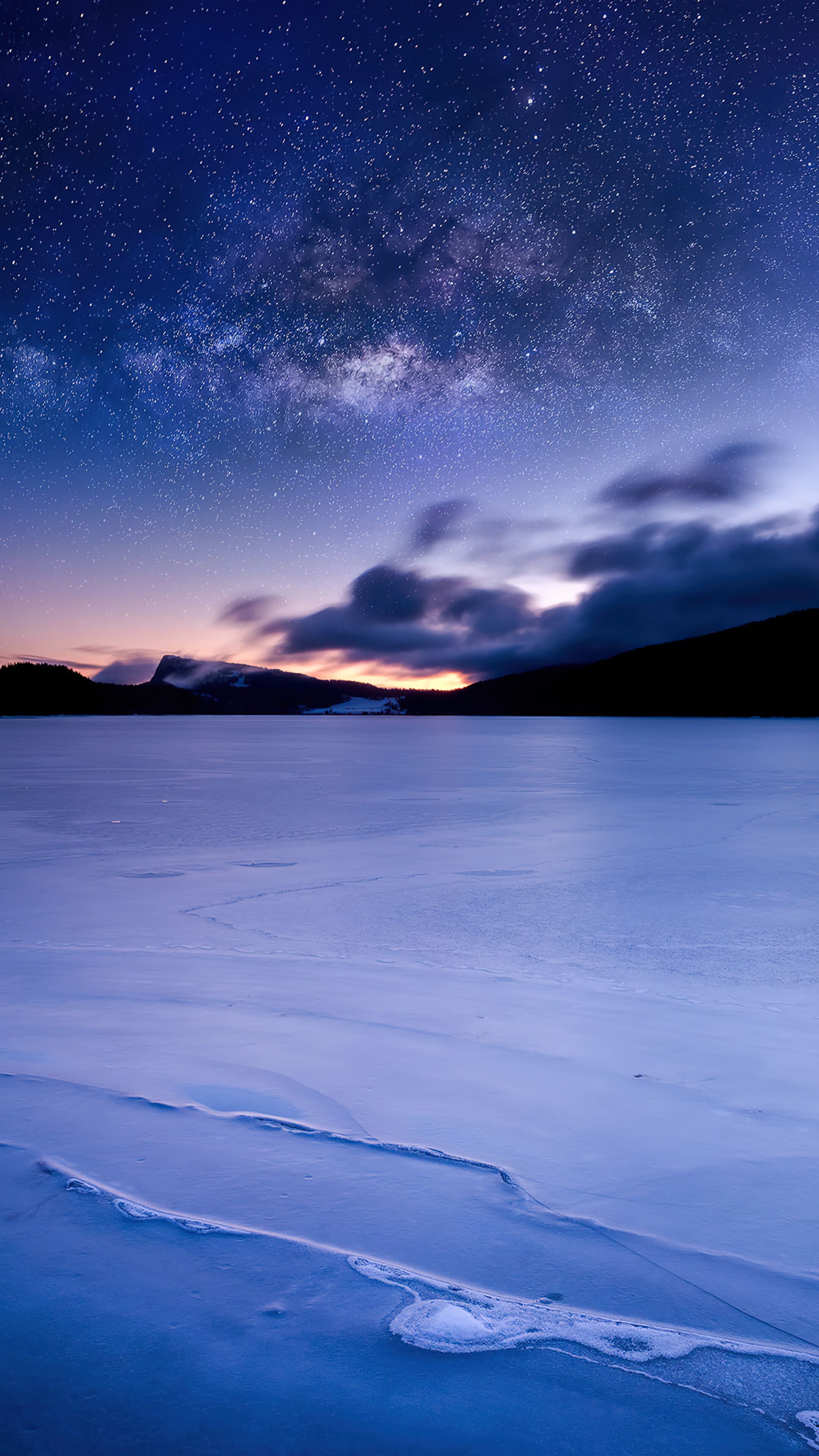 2160x3840 Sunrise Winter Lake Night Sky Switzerland Photography Scenery 4K Wallpaper iPhone HD Phone g