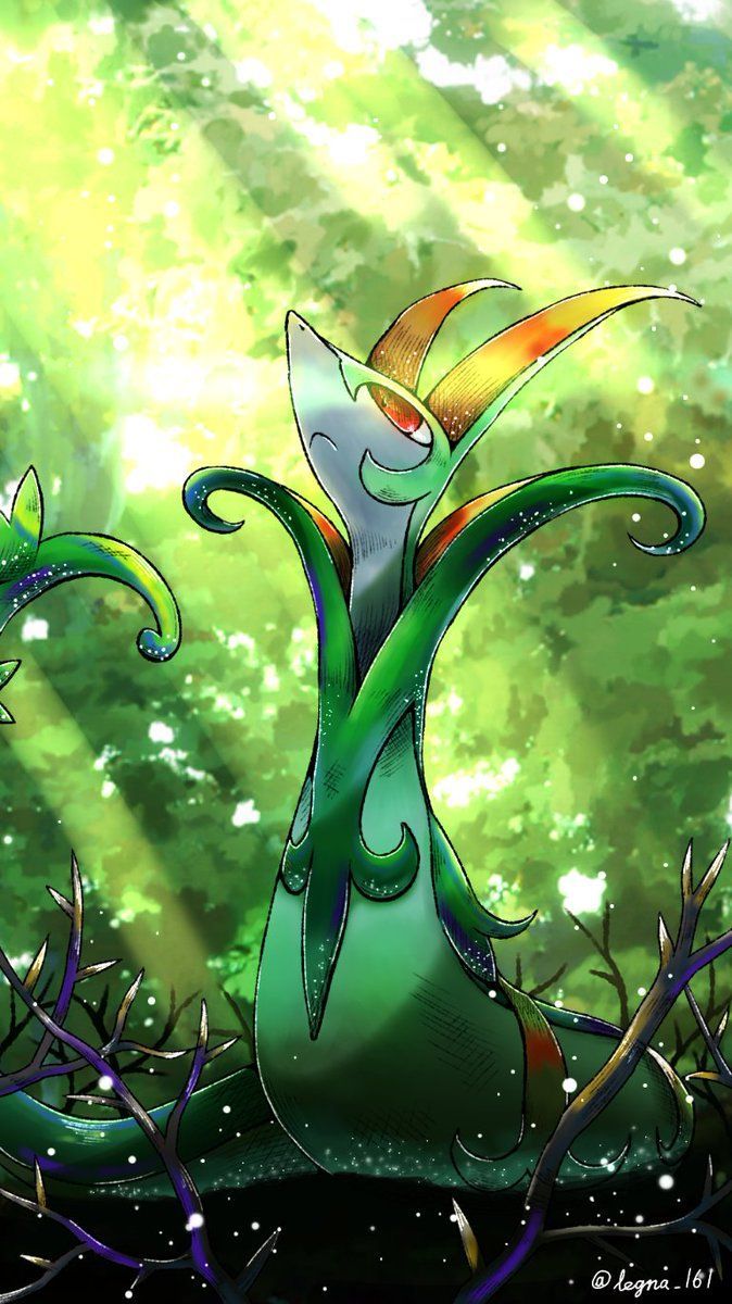 674x1200 Serperior Art. Virizion art, Shiny mimikyu wallpaper, Pokemon mimikyu wallpaper