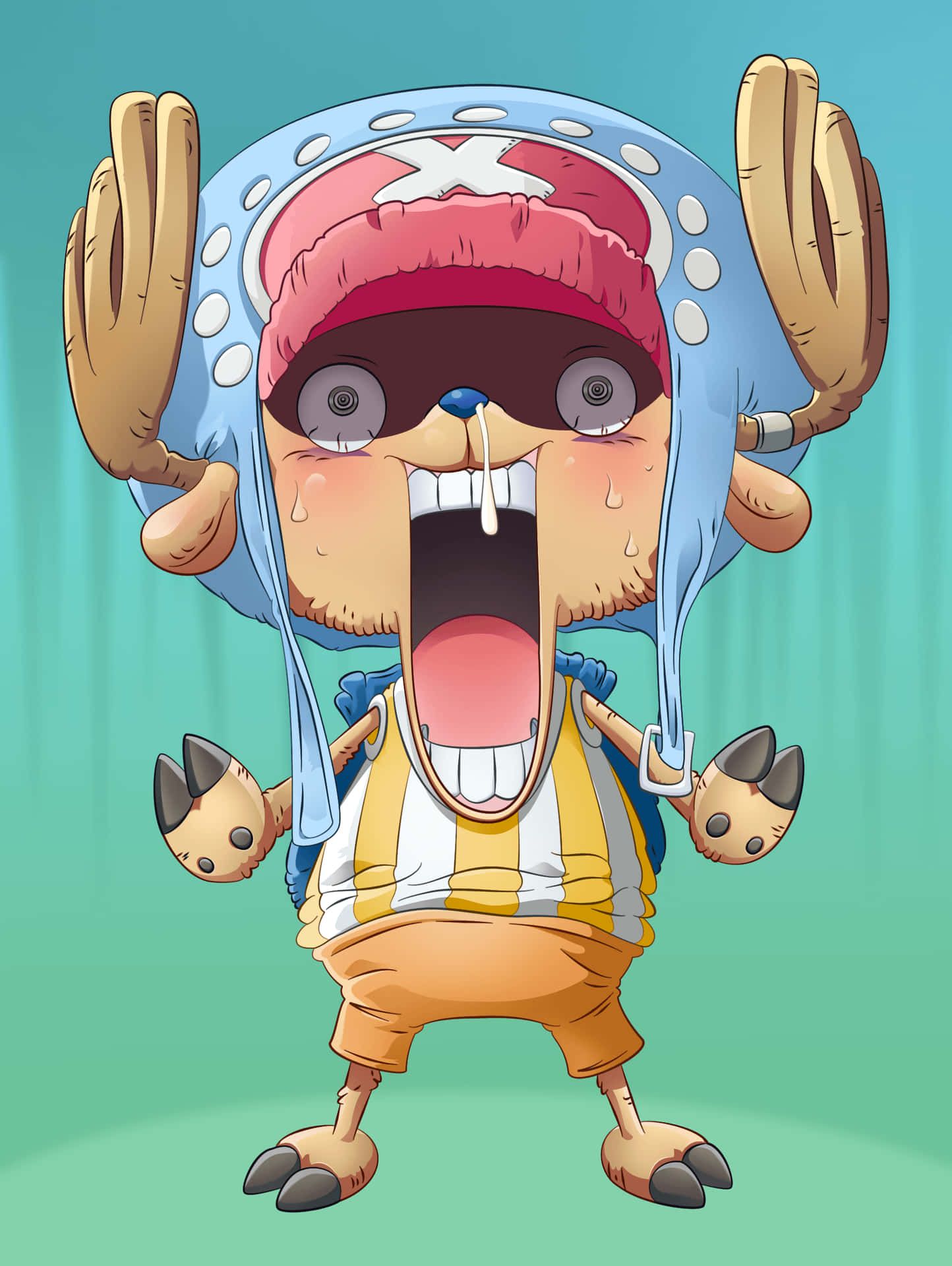 1444x1920 Download Screaming One Piece Chopper Wallpaper