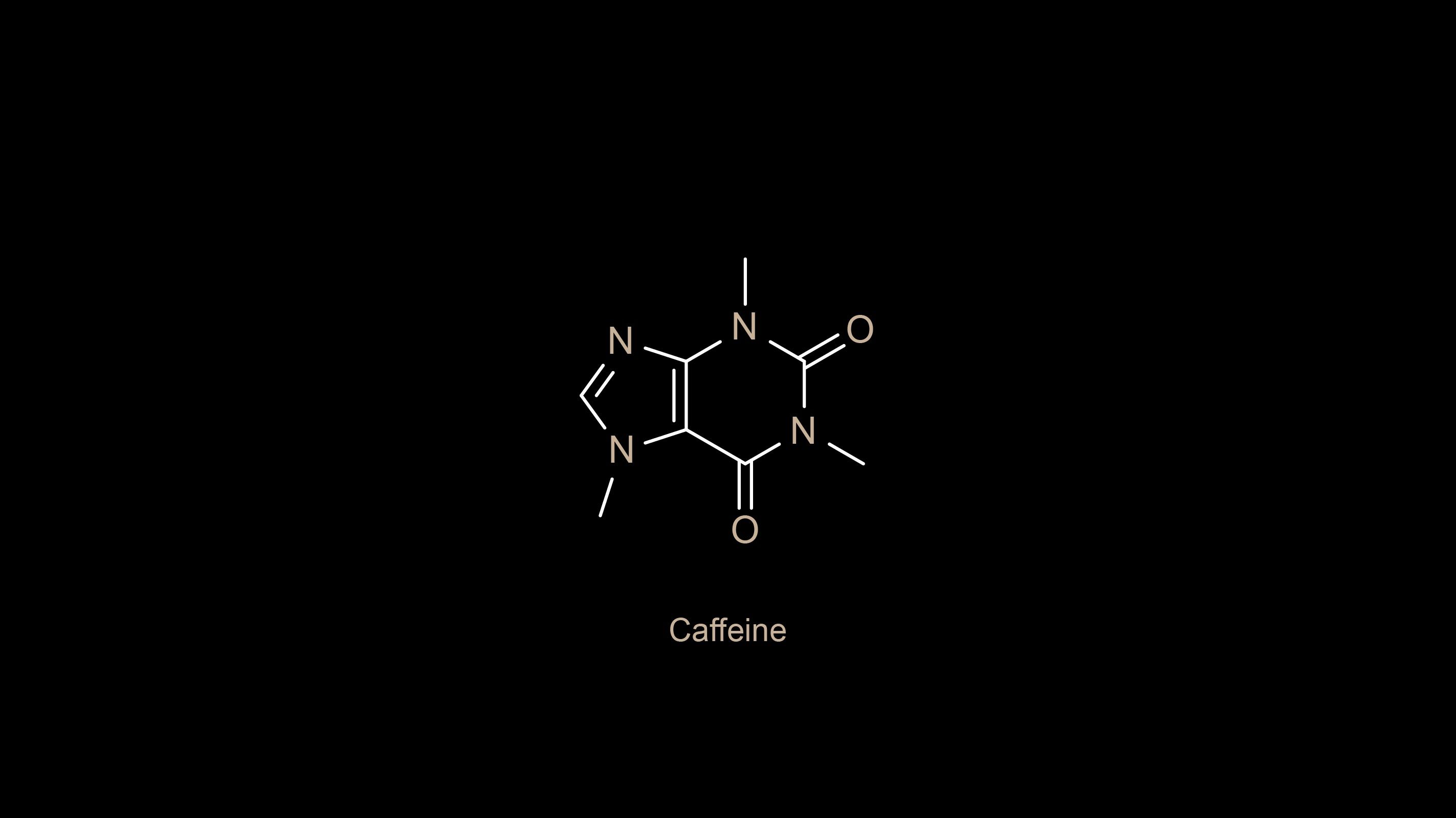 2846x1600 Wallpaper oxygen, chemistry, black background, Minimalism, science, simple background, nitrogen, Caffeine for mobile and desktop, section минимализм, resolution 2846x1600
