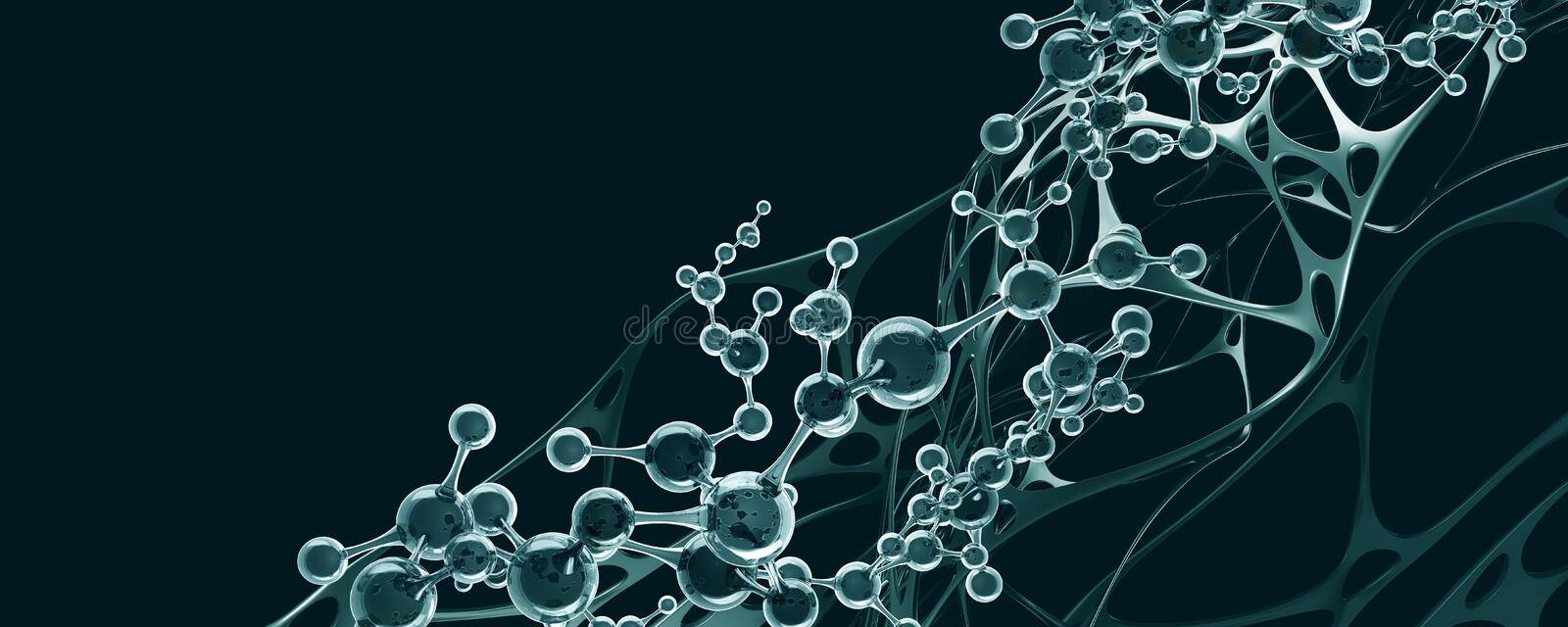 1600x640 Download Intricate Chemical Strands Science Desktop Background Wallpaper
