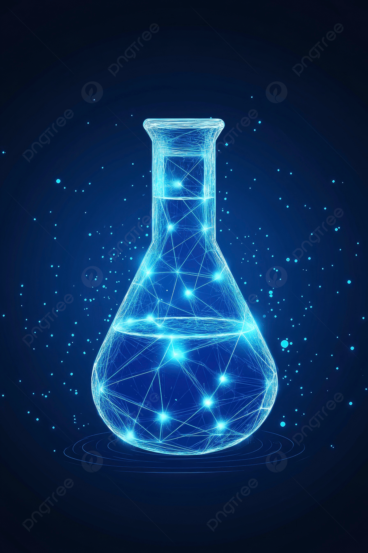 1200x1800 Abstract Low Poly Chemical Flask With Glowing Blue Liquid And Chemical Formula On A Dark Background A Concept Of Science Or Laboratory Research Wallpaper Image For Free Download
