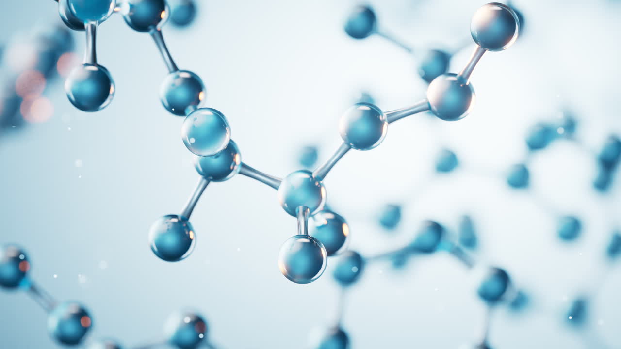 1280x720 Science background with molecules