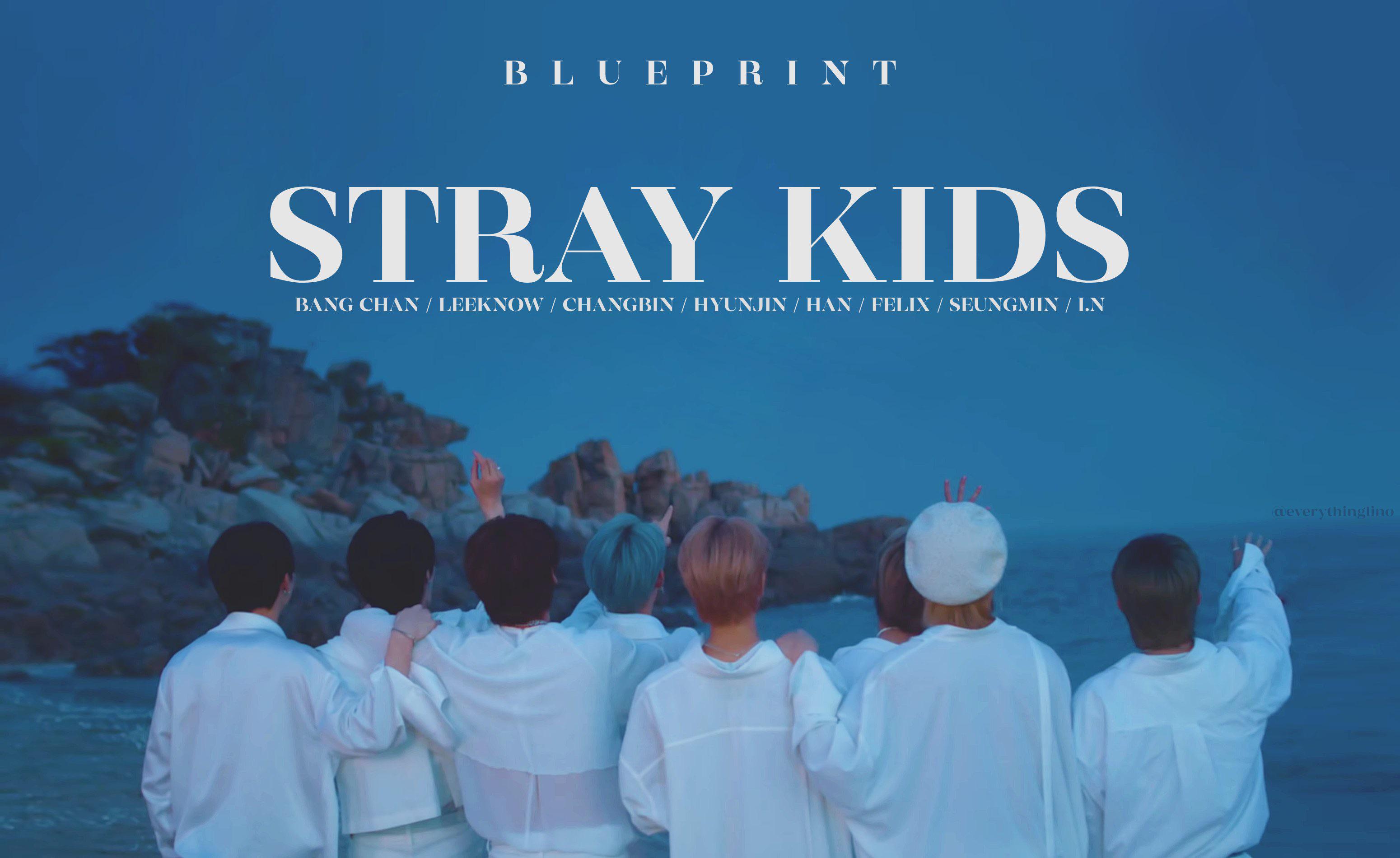 3100x1900 I made some Stray Kids “Blueprint” Desktop wallpaper (Download link in comments)