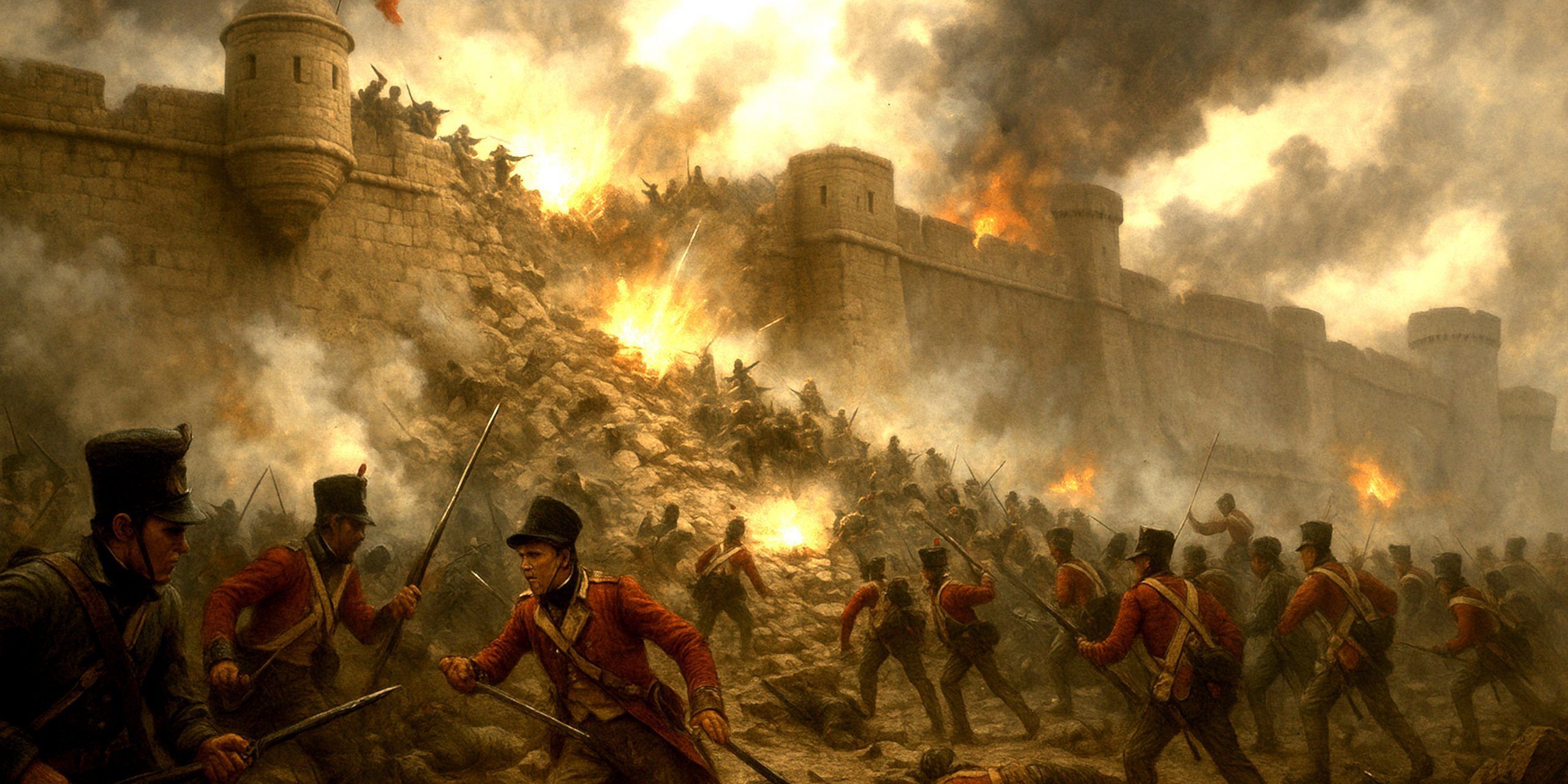 2560x1280 The Battle of Badajoz (1812): Wellington's Bloodiest Siege in the Peninsular War