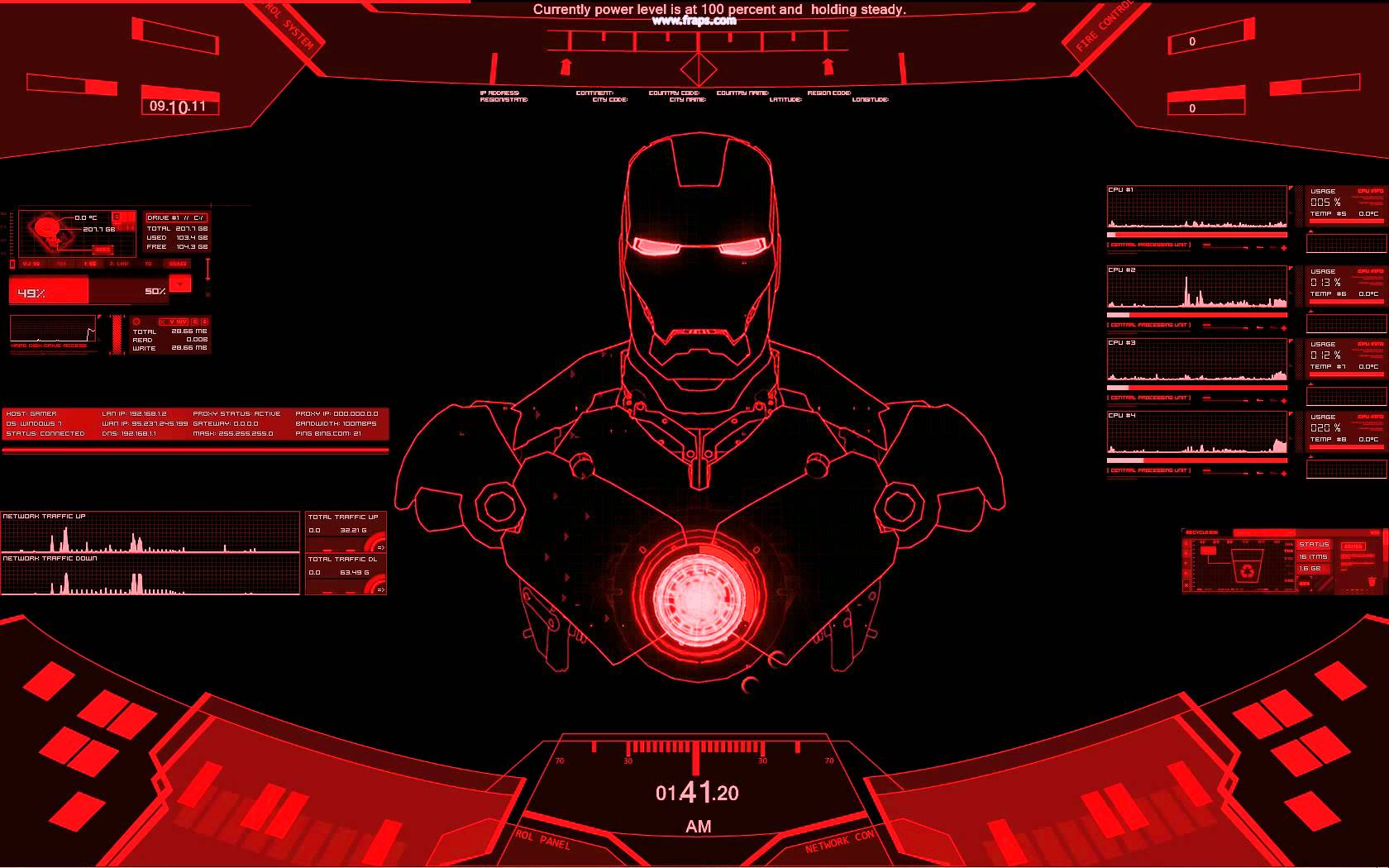 1680x1050 Jarvis Iron Man Wallpaper Widescreen