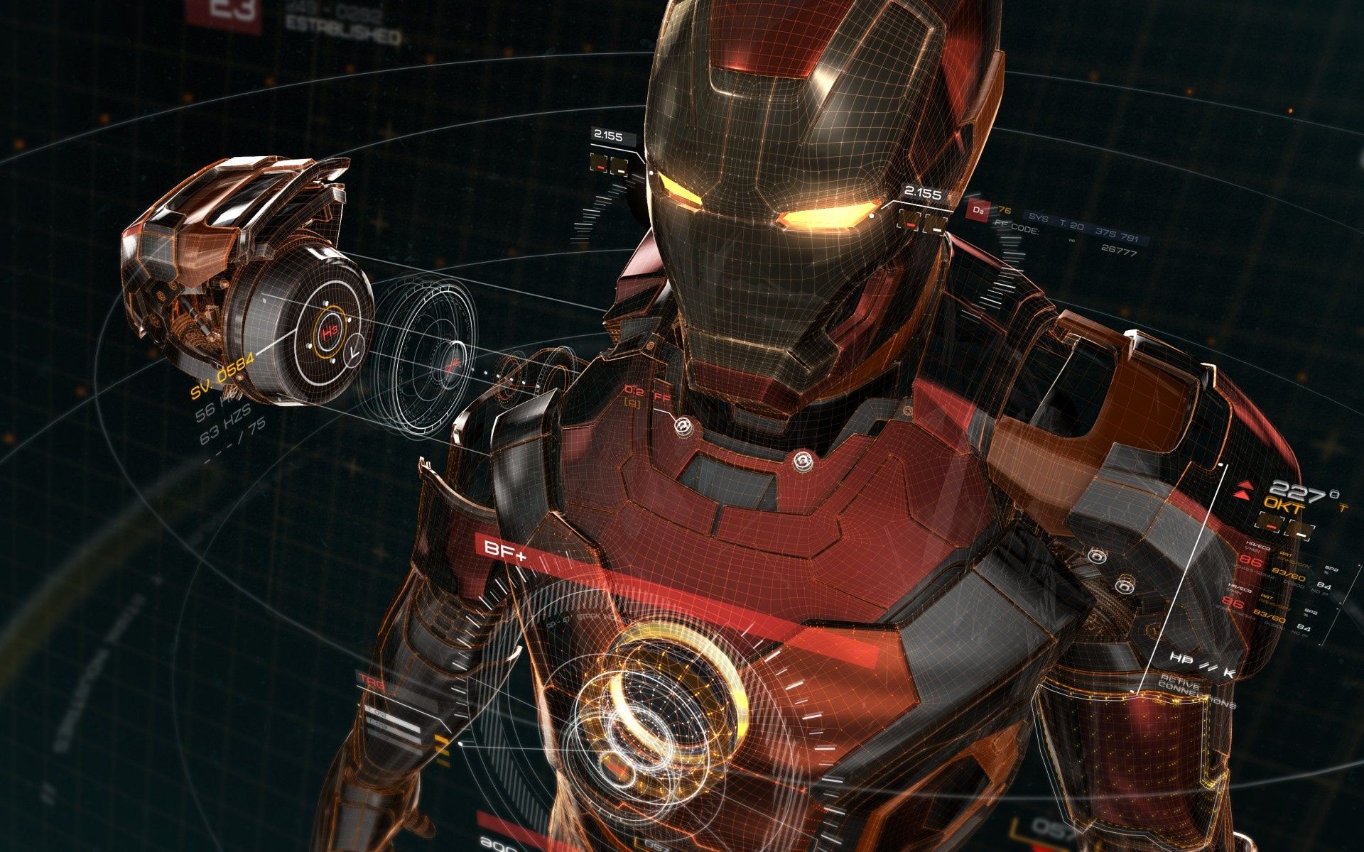 1920x1200 Jarvis (Iron Man) Wallpaper