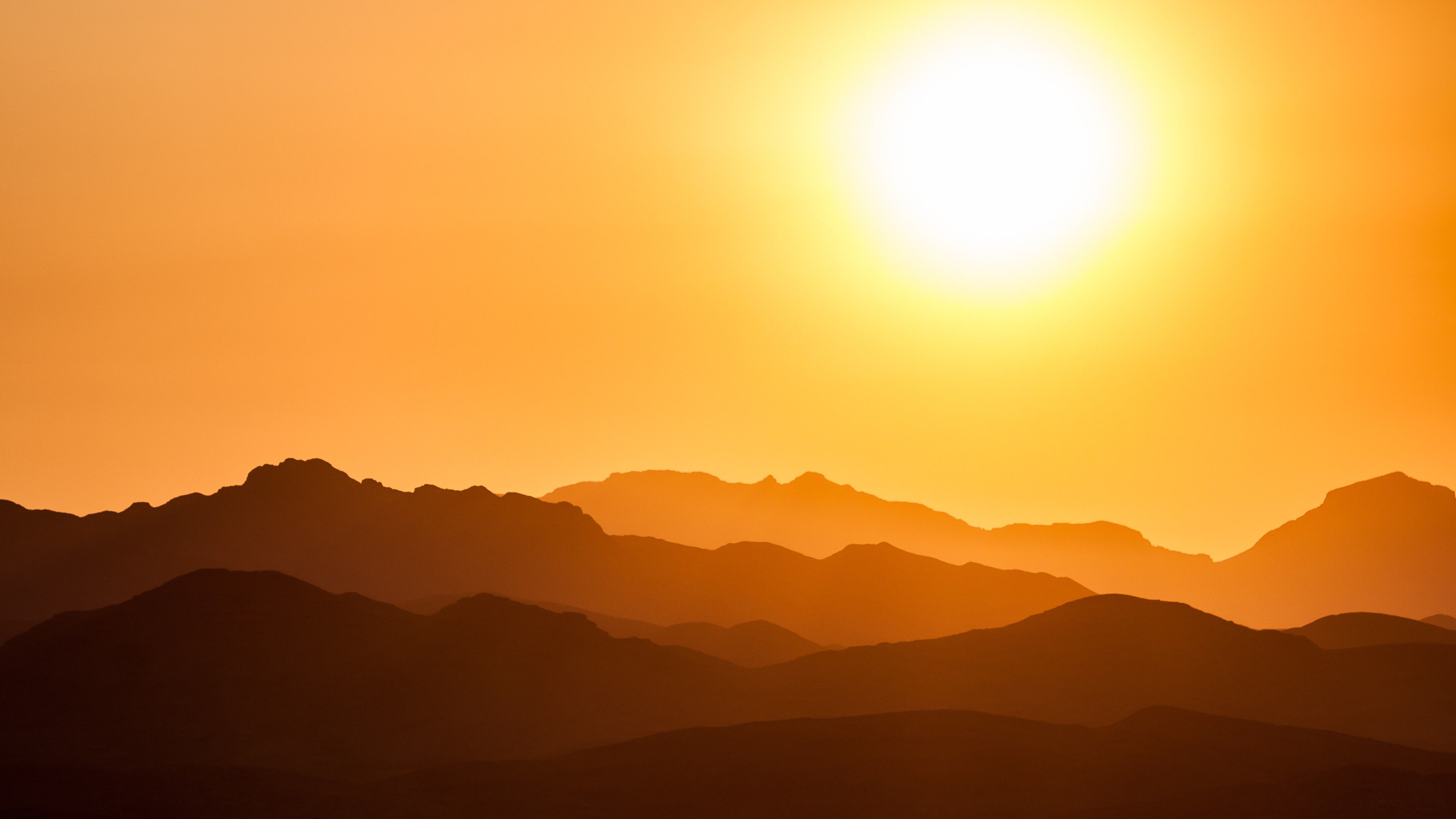 3840x2160 Sunset Mountains 4K Wallpaper