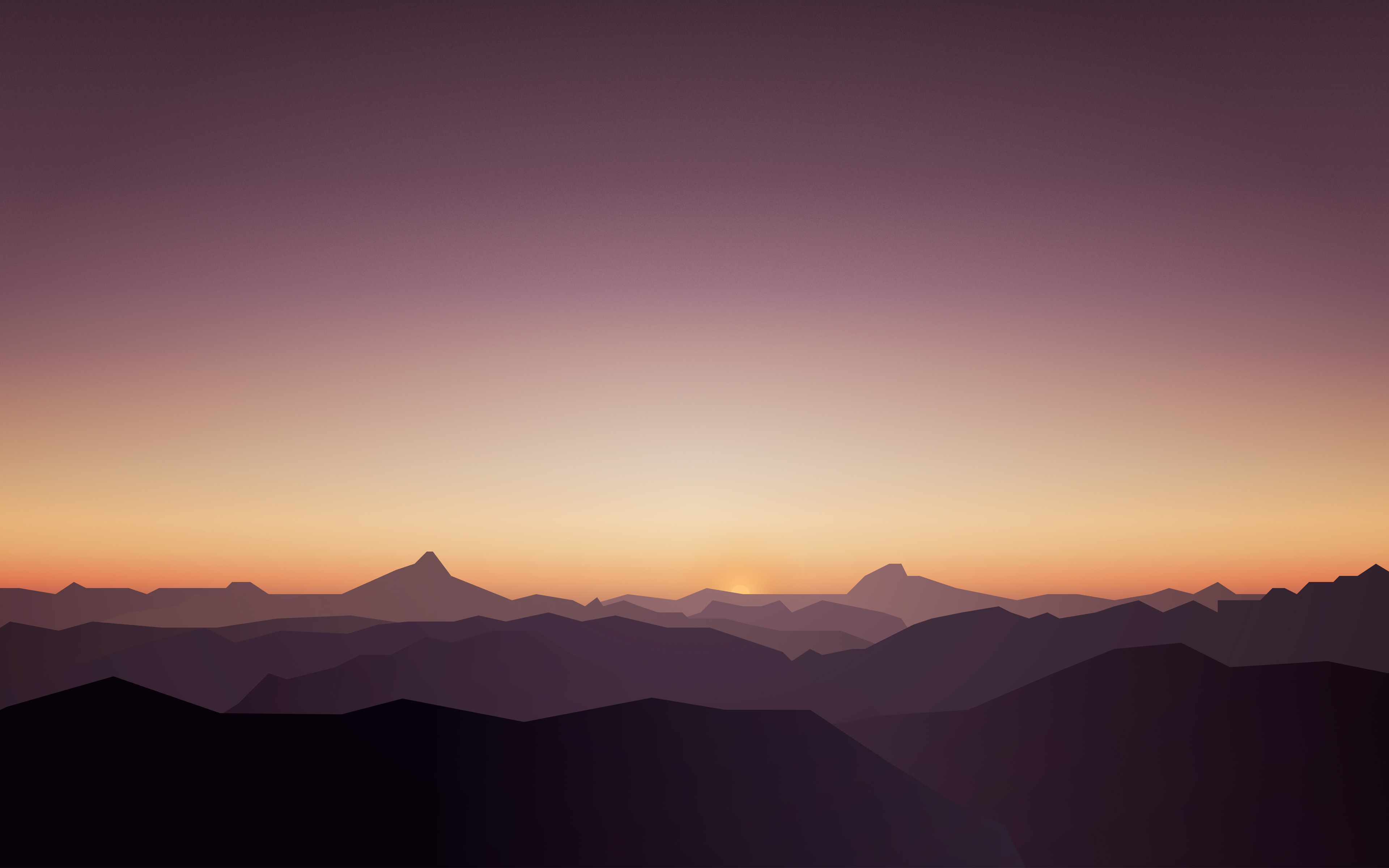 3840x2400 Calm Sunset Mountains Wallpaper, HD Nature 4K Wallpaper, Image and Background