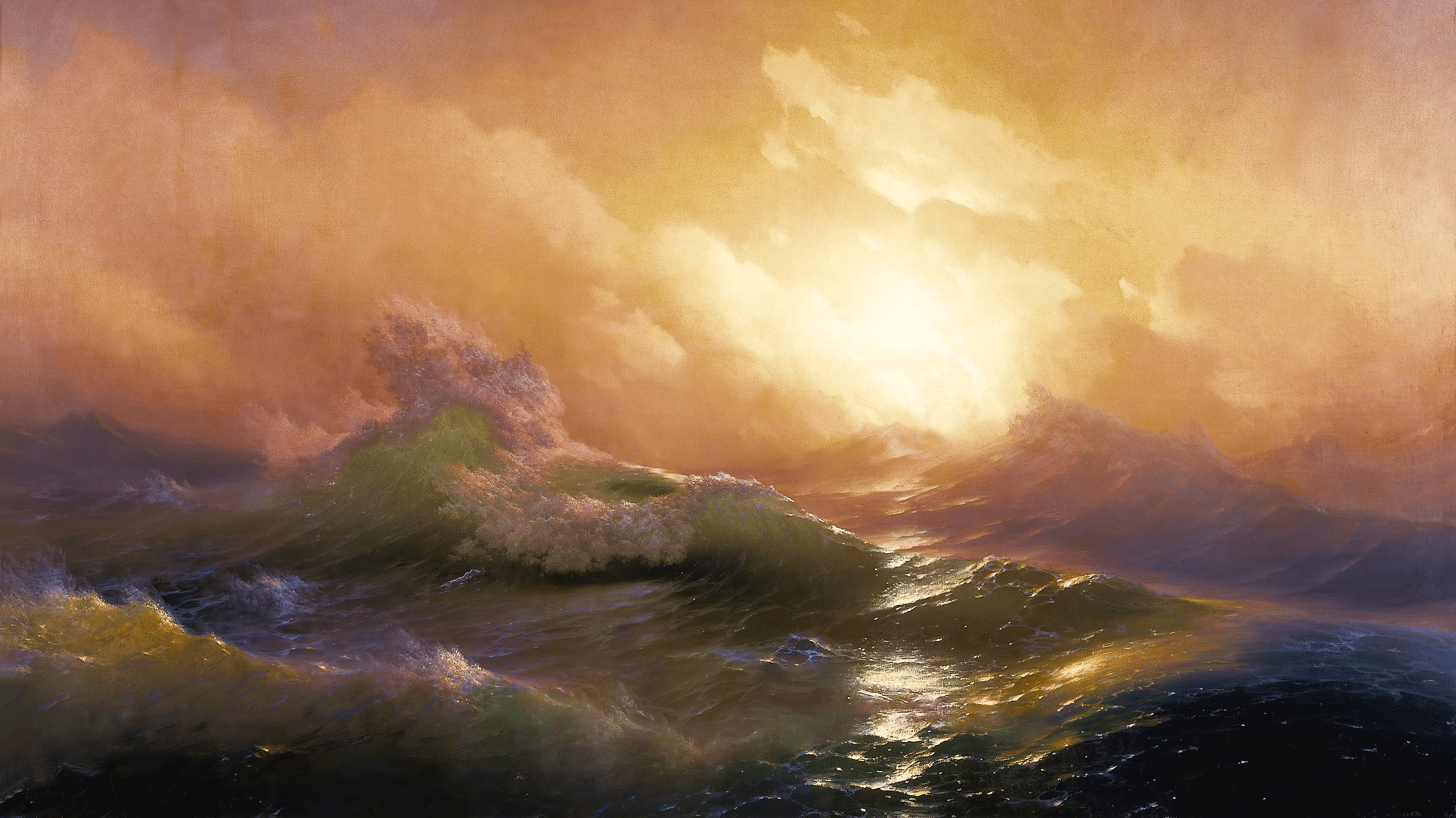 3840x2160 The Ninth Wave by Ivan Aivazovsky [3840x2160]